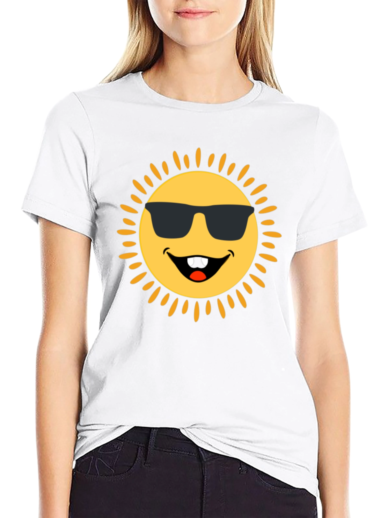 Funny Sun Face Graphic Tee