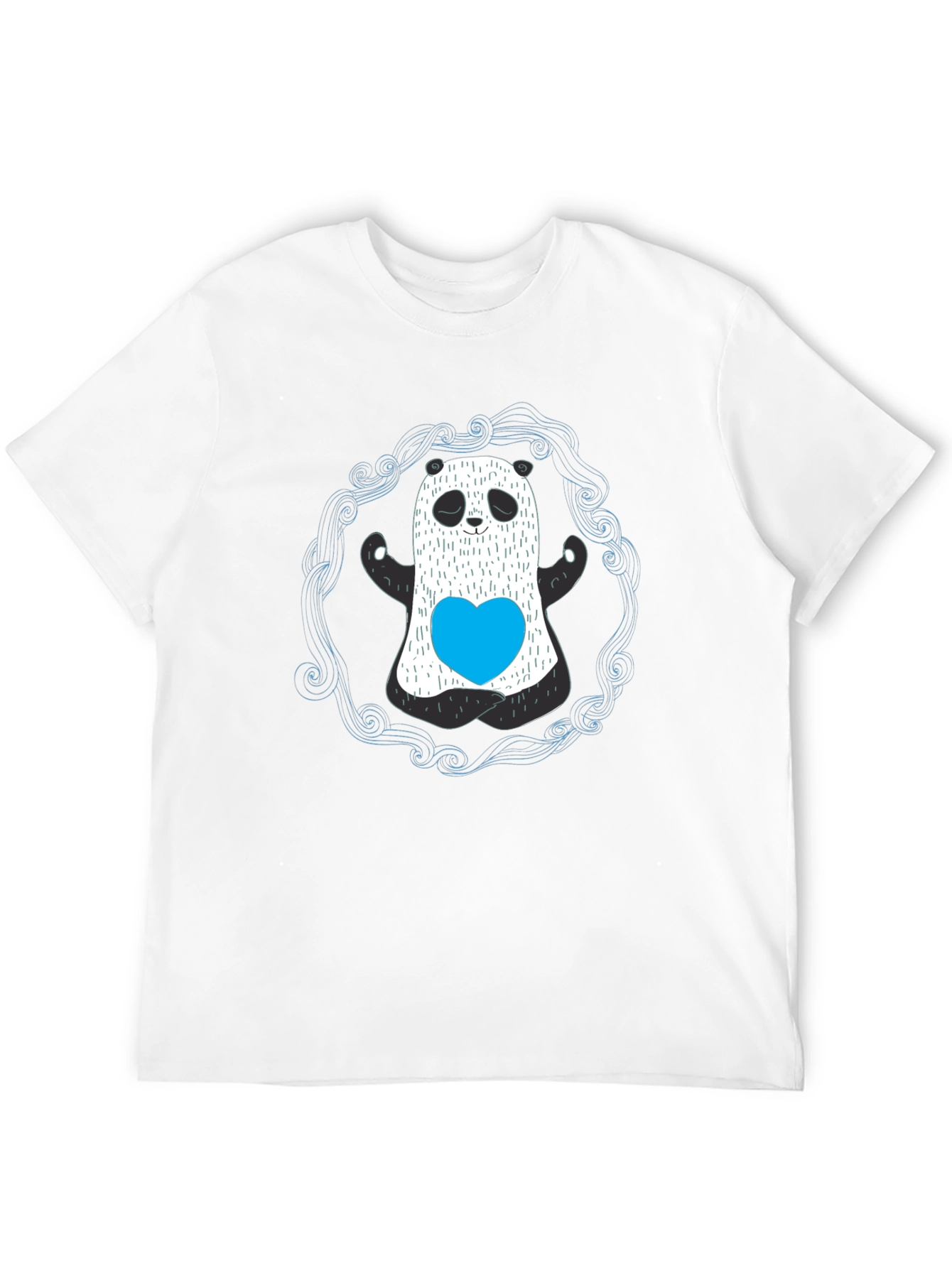 Panda Ghost Graphic Black T-Shirt