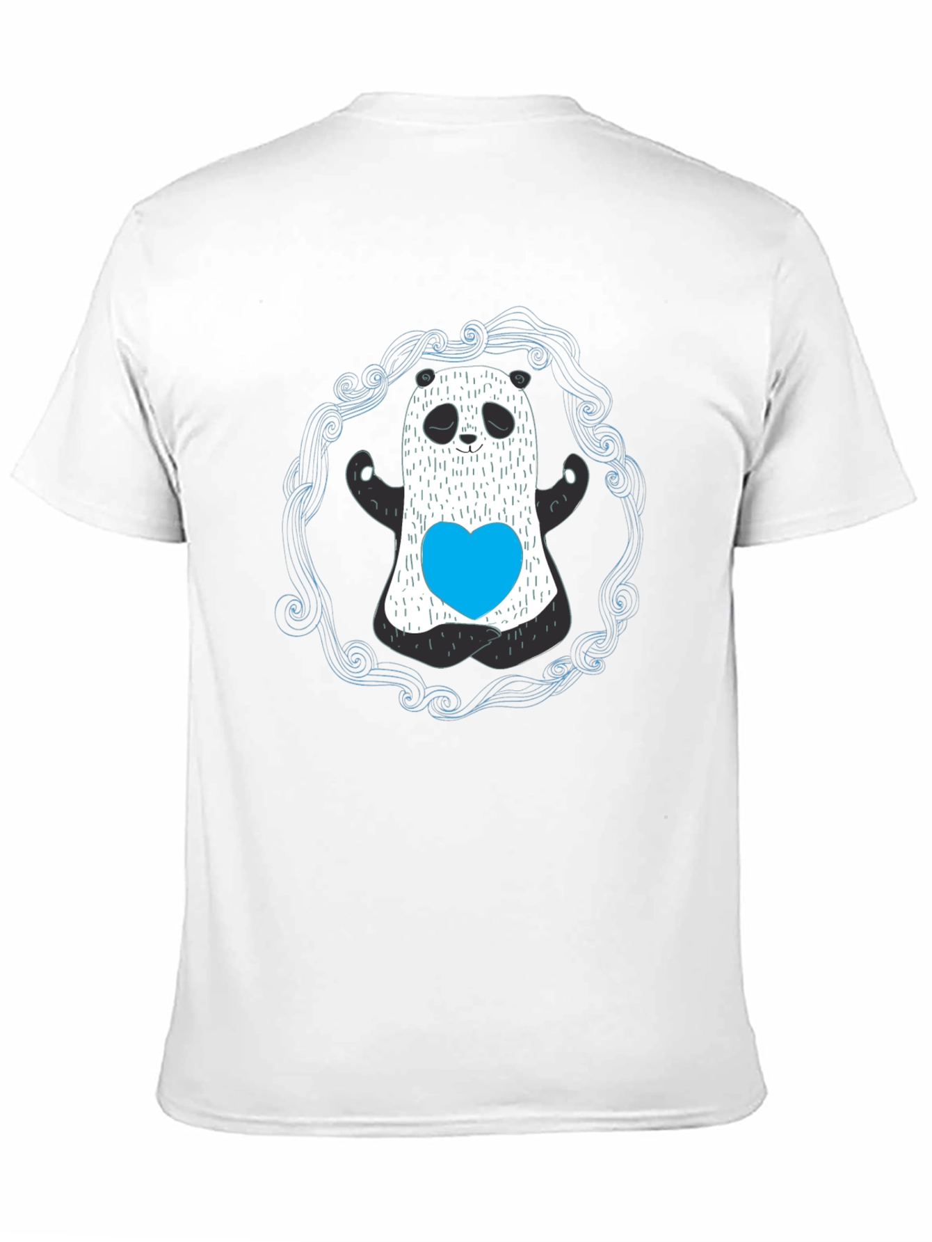Panda Ghost Graphic Black T-Shirt