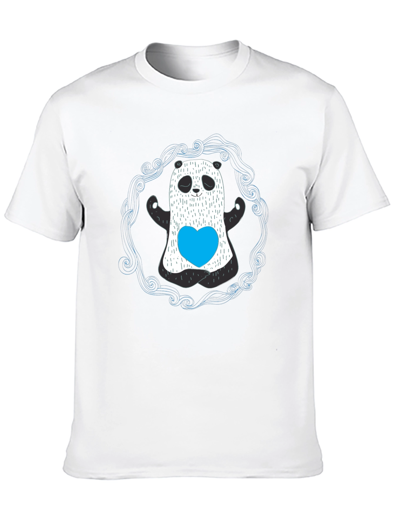 Panda Ghost Graphic Black T-Shirt