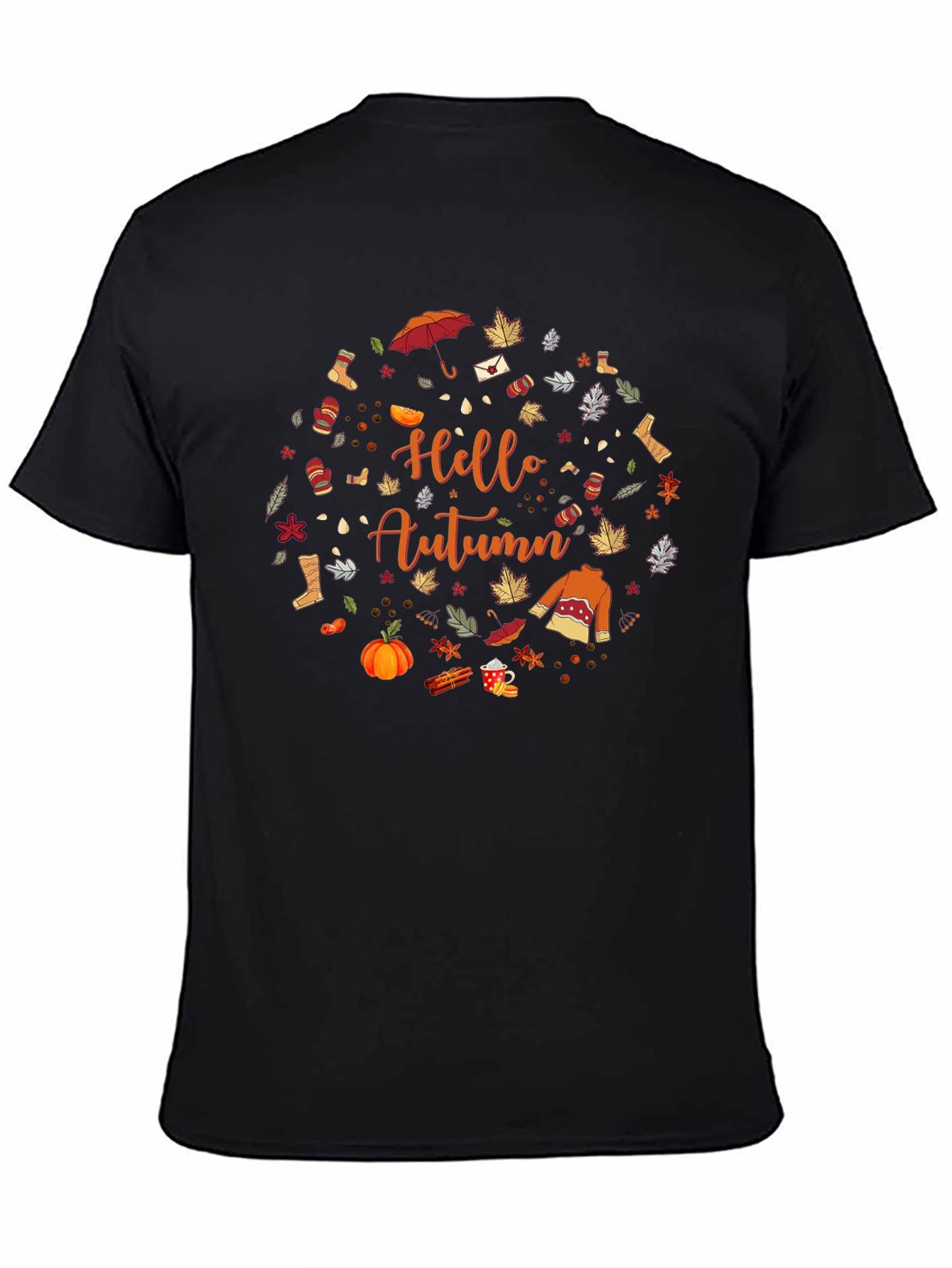 Hello Autumn Graphic Tee - Fall Season Shirt
