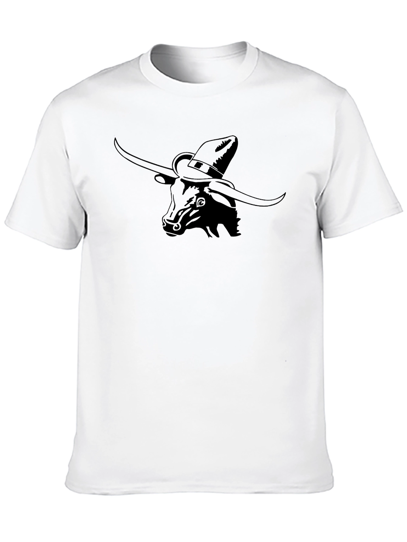 Black Longhorn Sombrero Graphic Tee