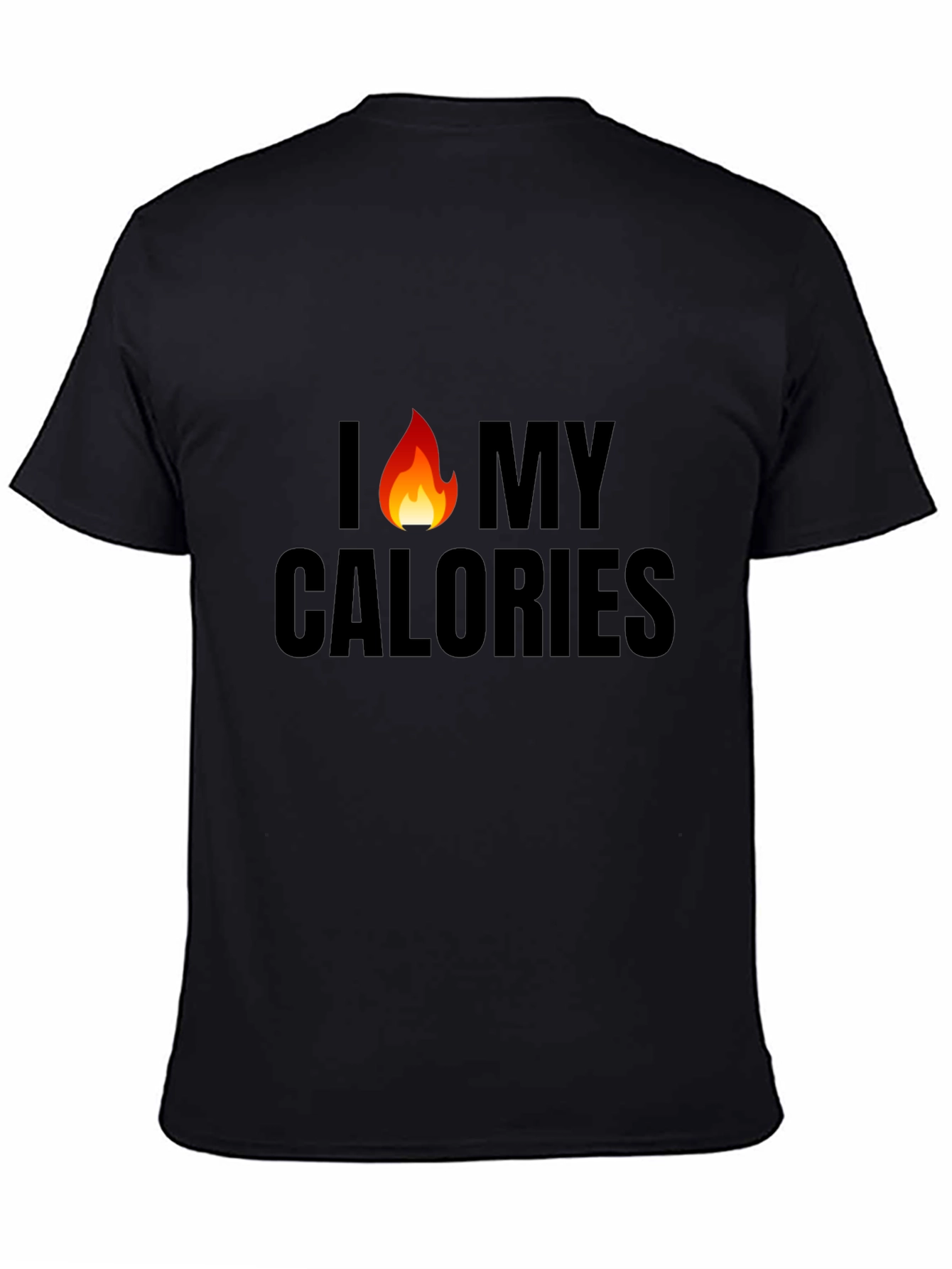 I Burn My Calories Mens Black Graphic Tee