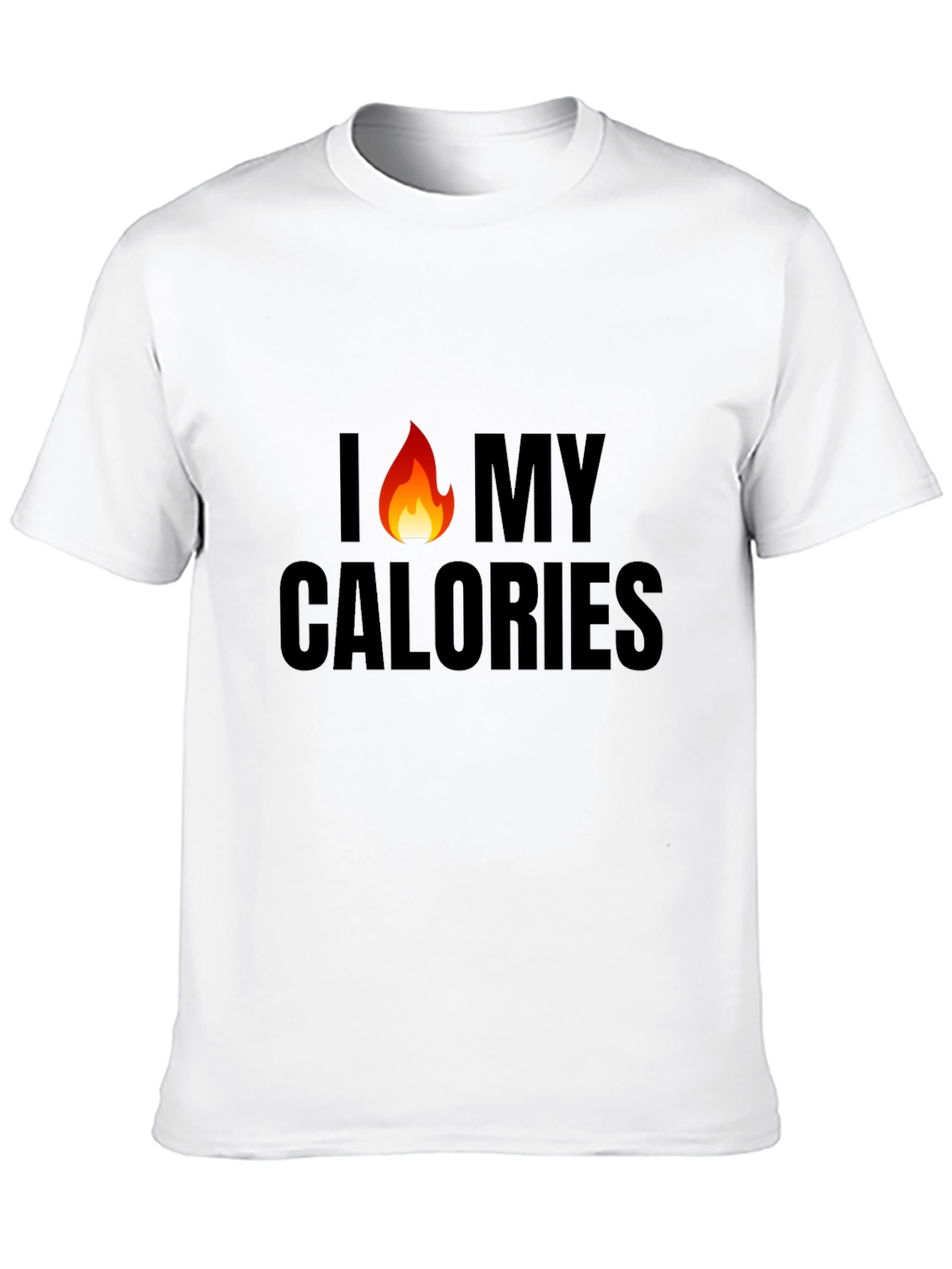 I Burn My Calories Mens Black Graphic Tee