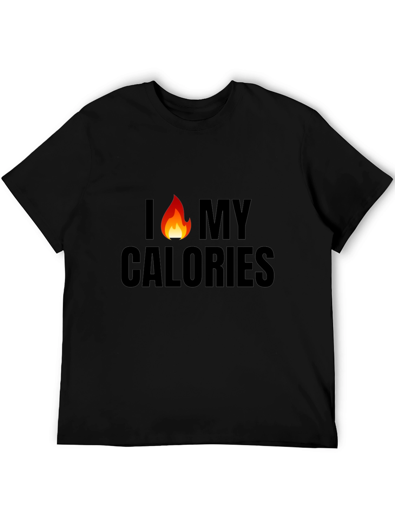 I Burn My Calories Mens Black Graphic Tee