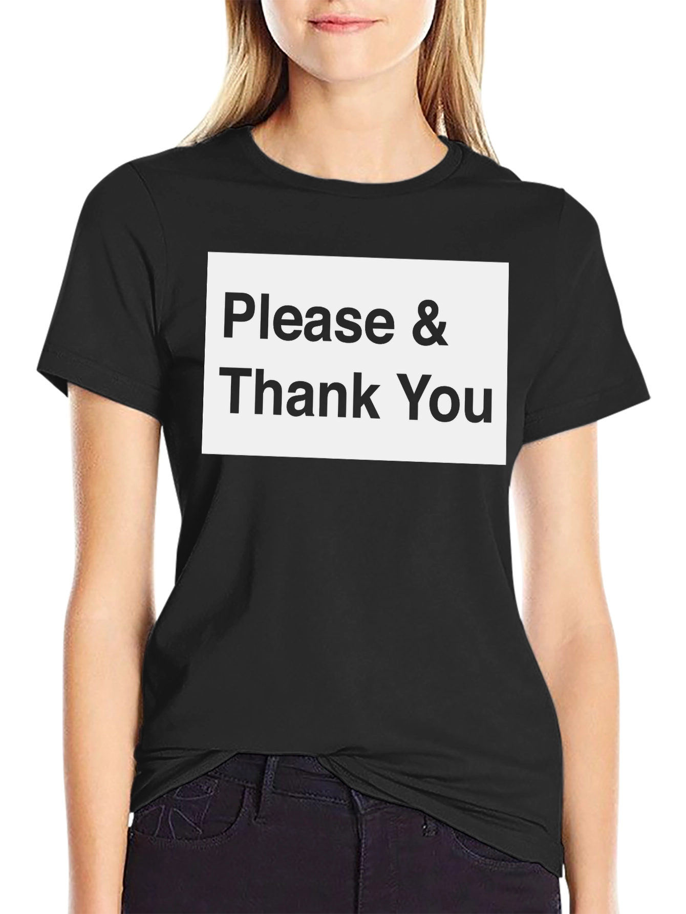 Please & Thank You Black T-Shirt