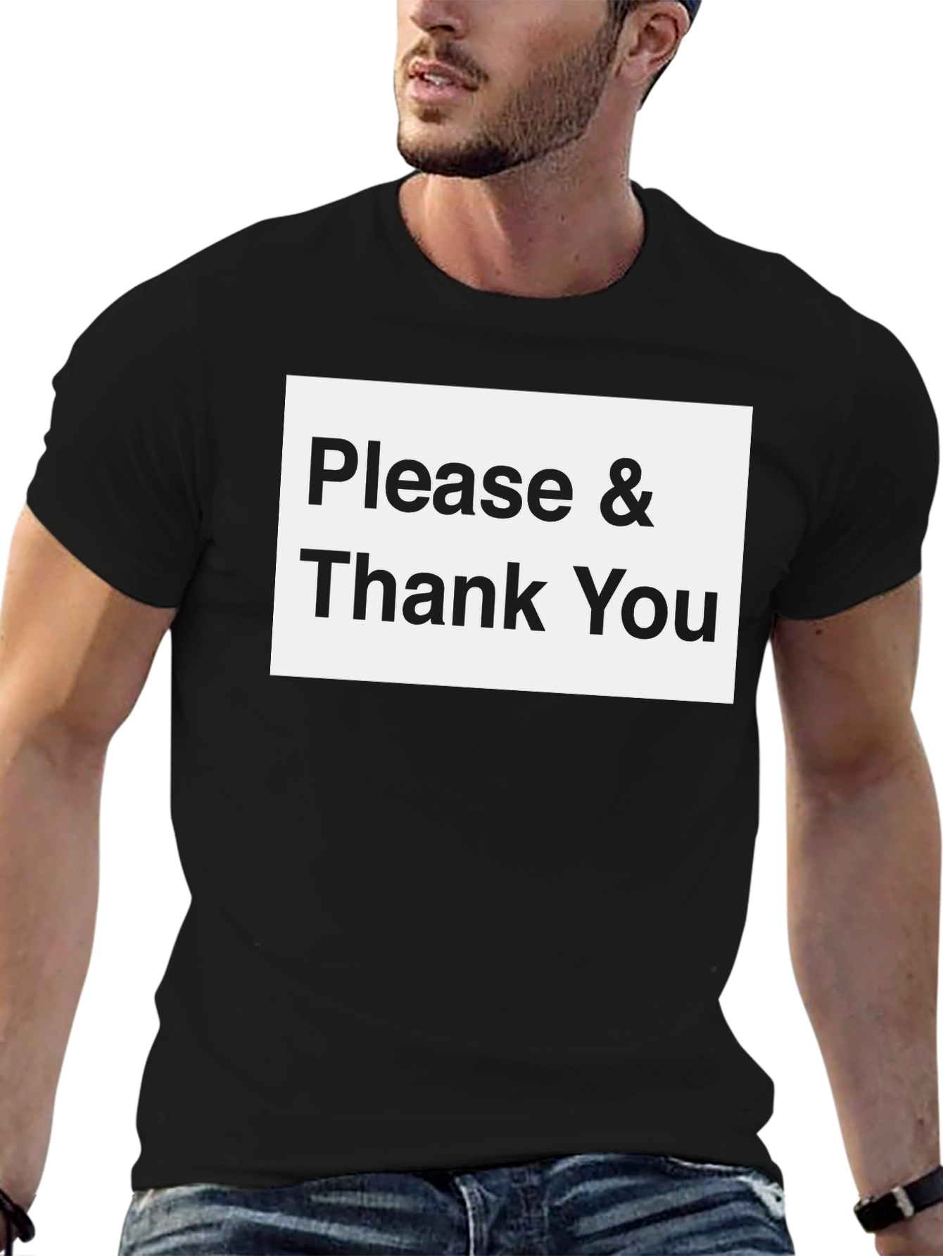 Please & Thank You Black T-Shirt