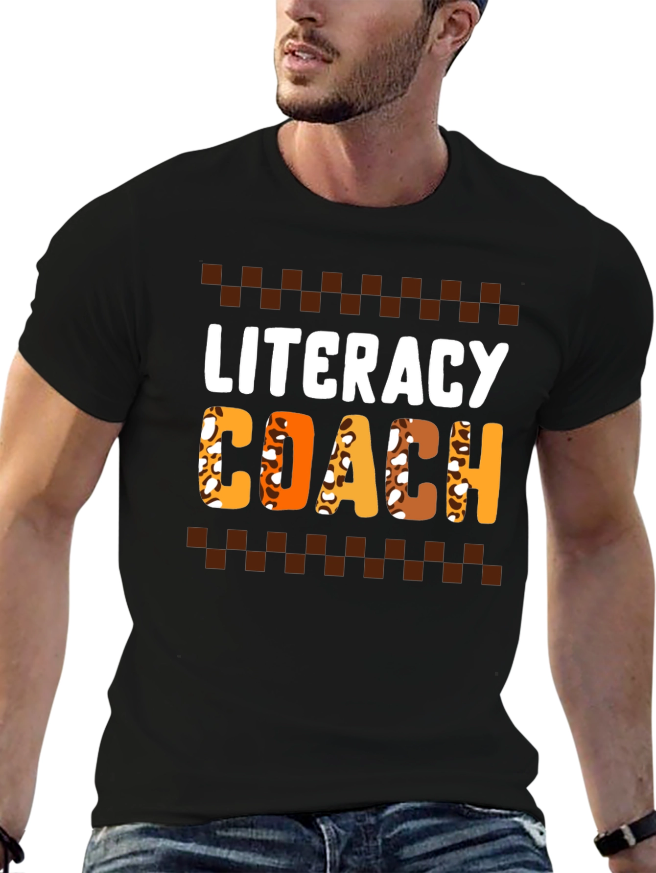 Literacy Coach Leopard Print T-Shirt