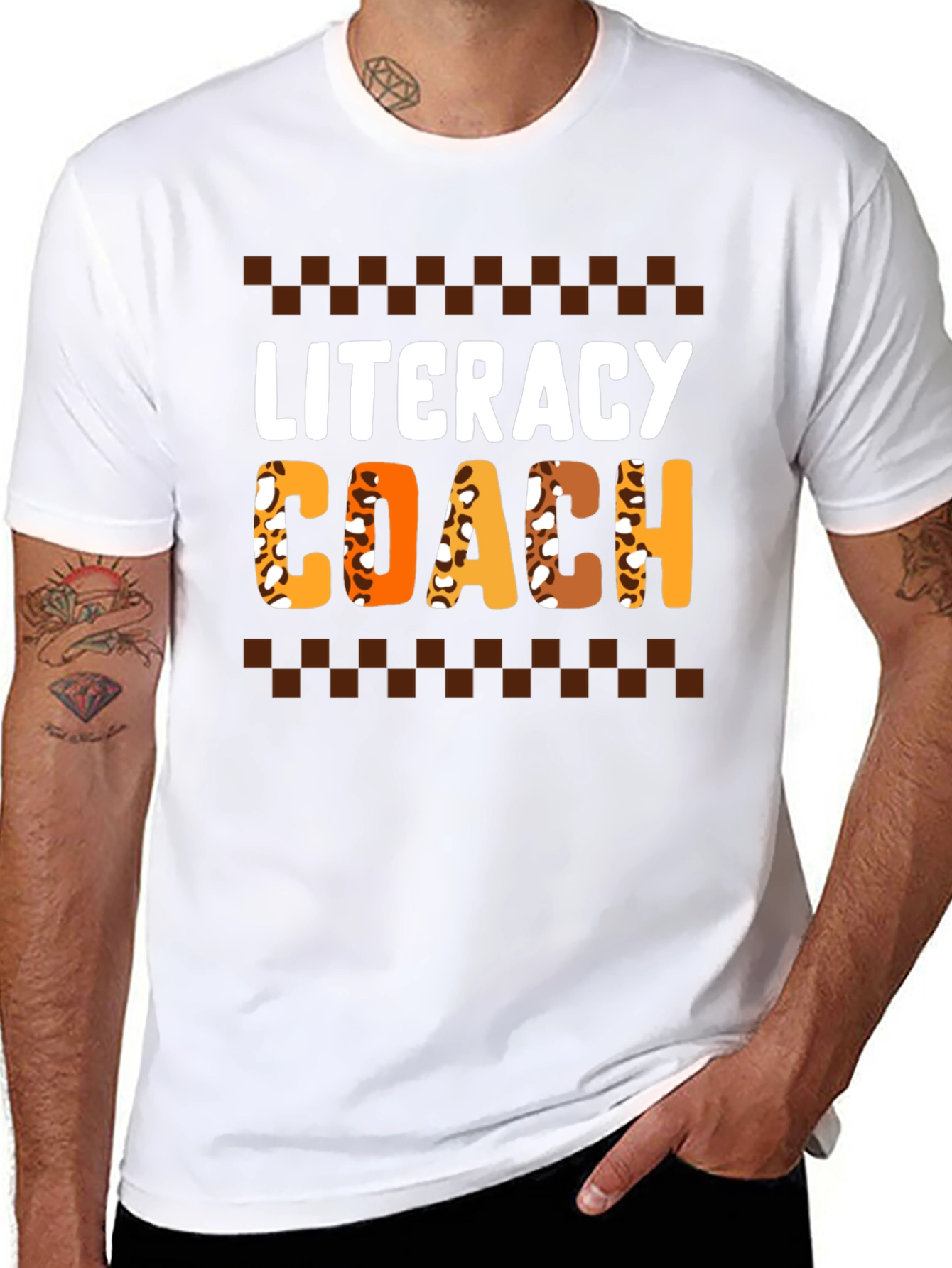 Literacy Coach Leopard Print T-Shirt