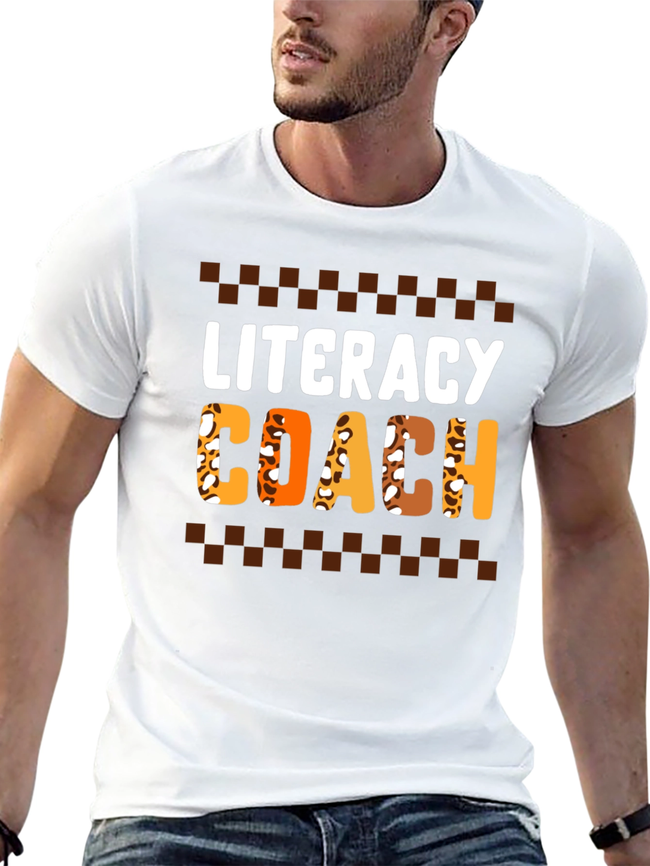 Literacy Coach Leopard Print T-Shirt