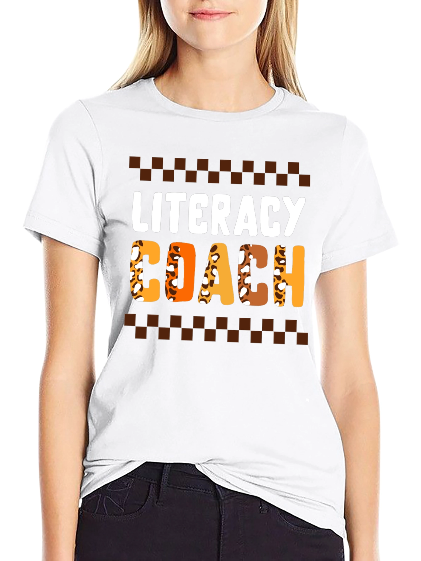 Literacy Coach Leopard Print T-Shirt