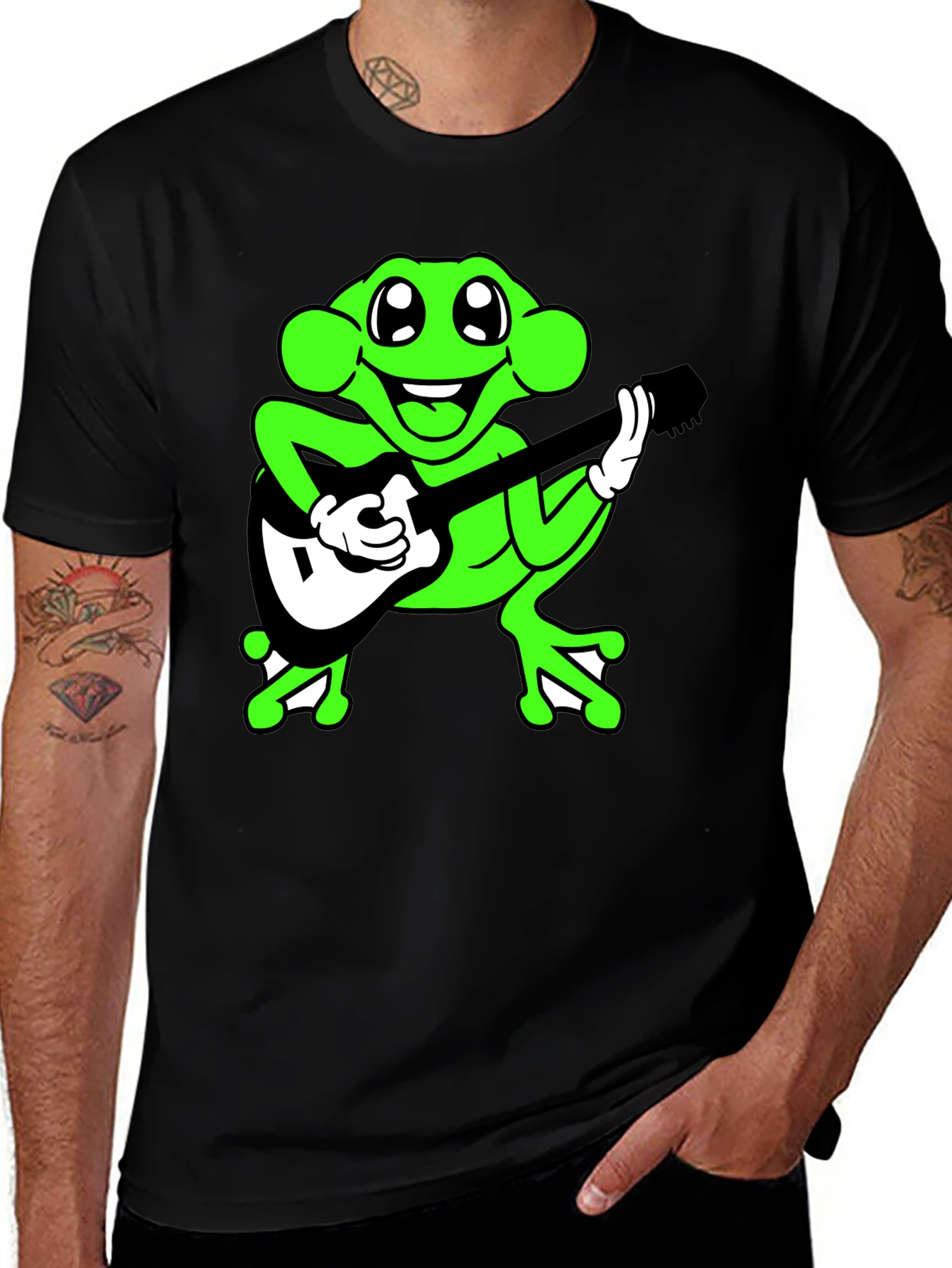 Frog Guitarist Graphic Tee - Cool & Quirky!