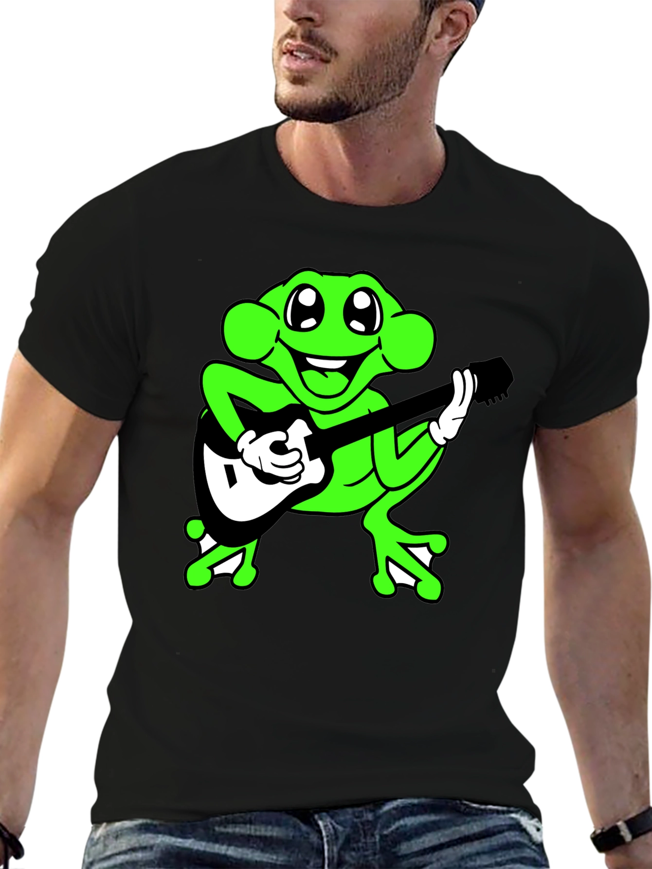 Frog Guitarist Graphic Tee - Cool & Quirky!