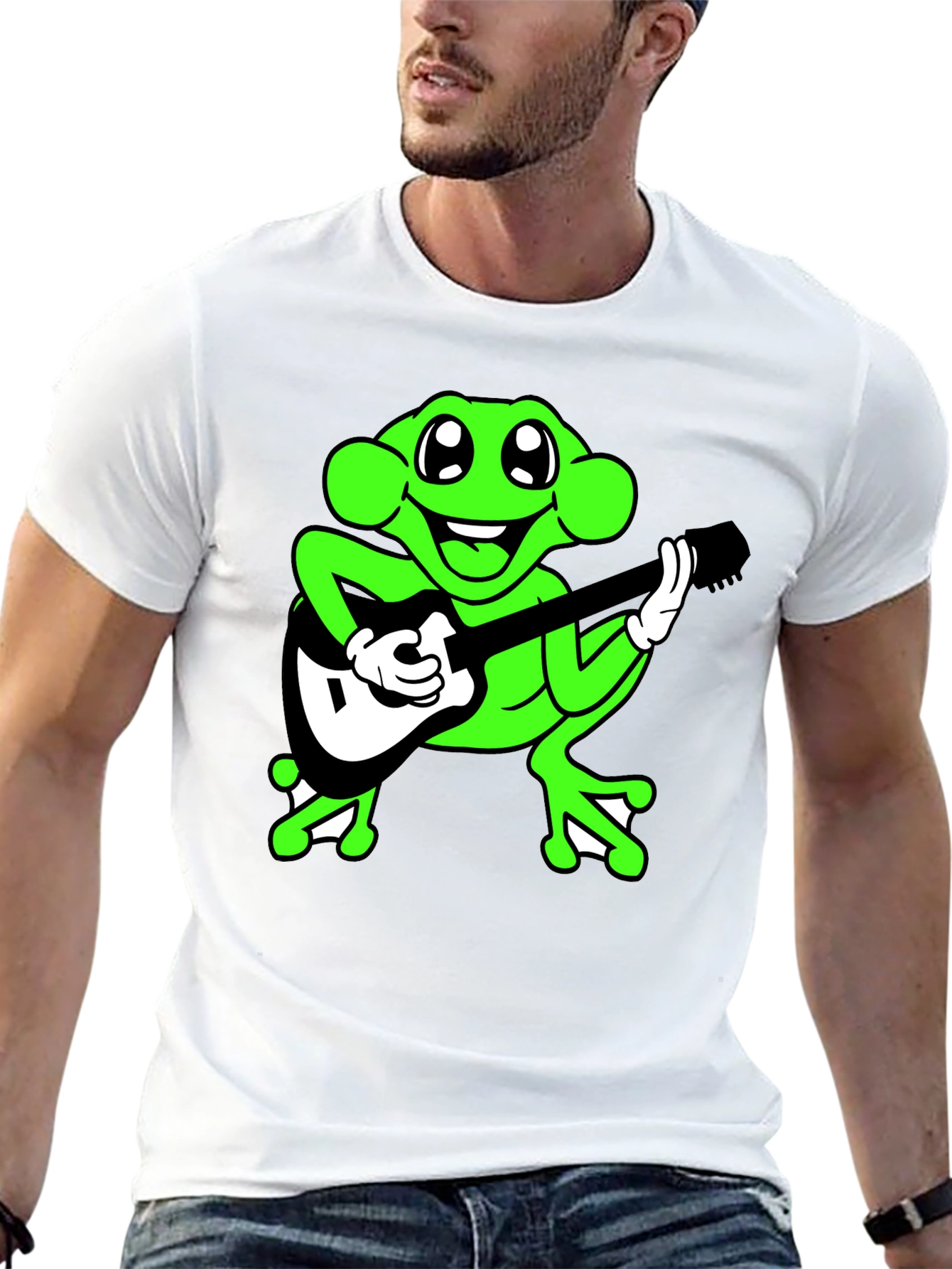 Frog Guitarist Graphic Tee - Cool & Quirky!