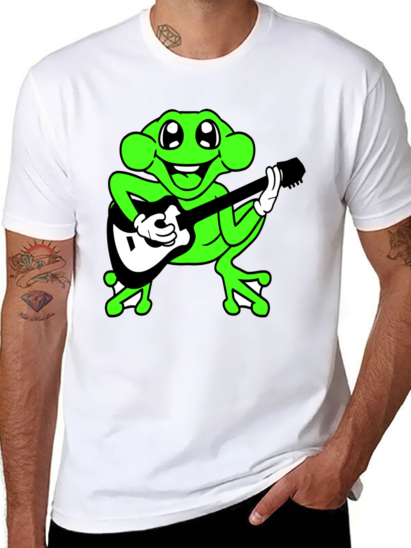 Frog Guitarist Graphic Tee - Cool & Quirky!