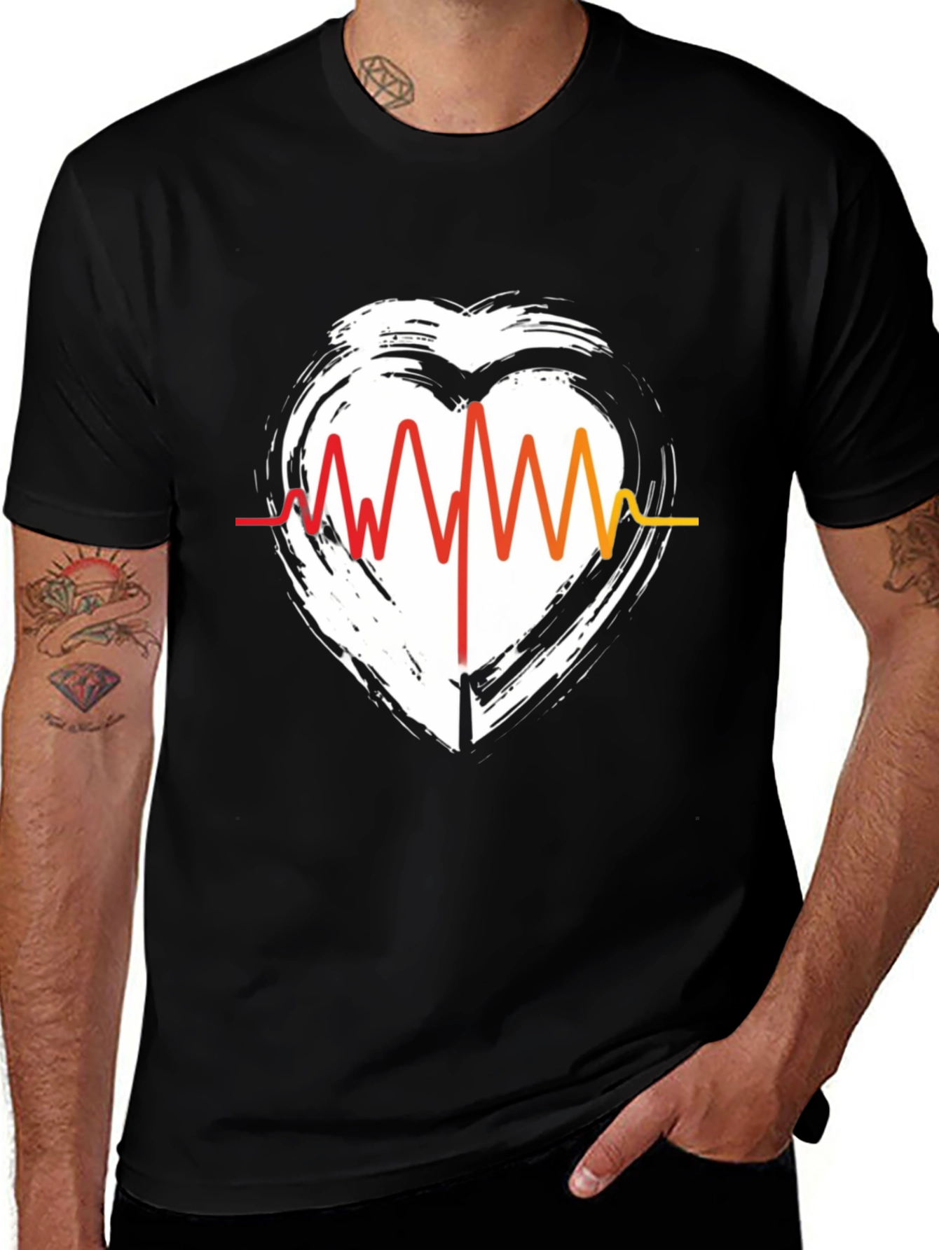 Heartbeat Graphic Tee - Stylish Casual Comfort
