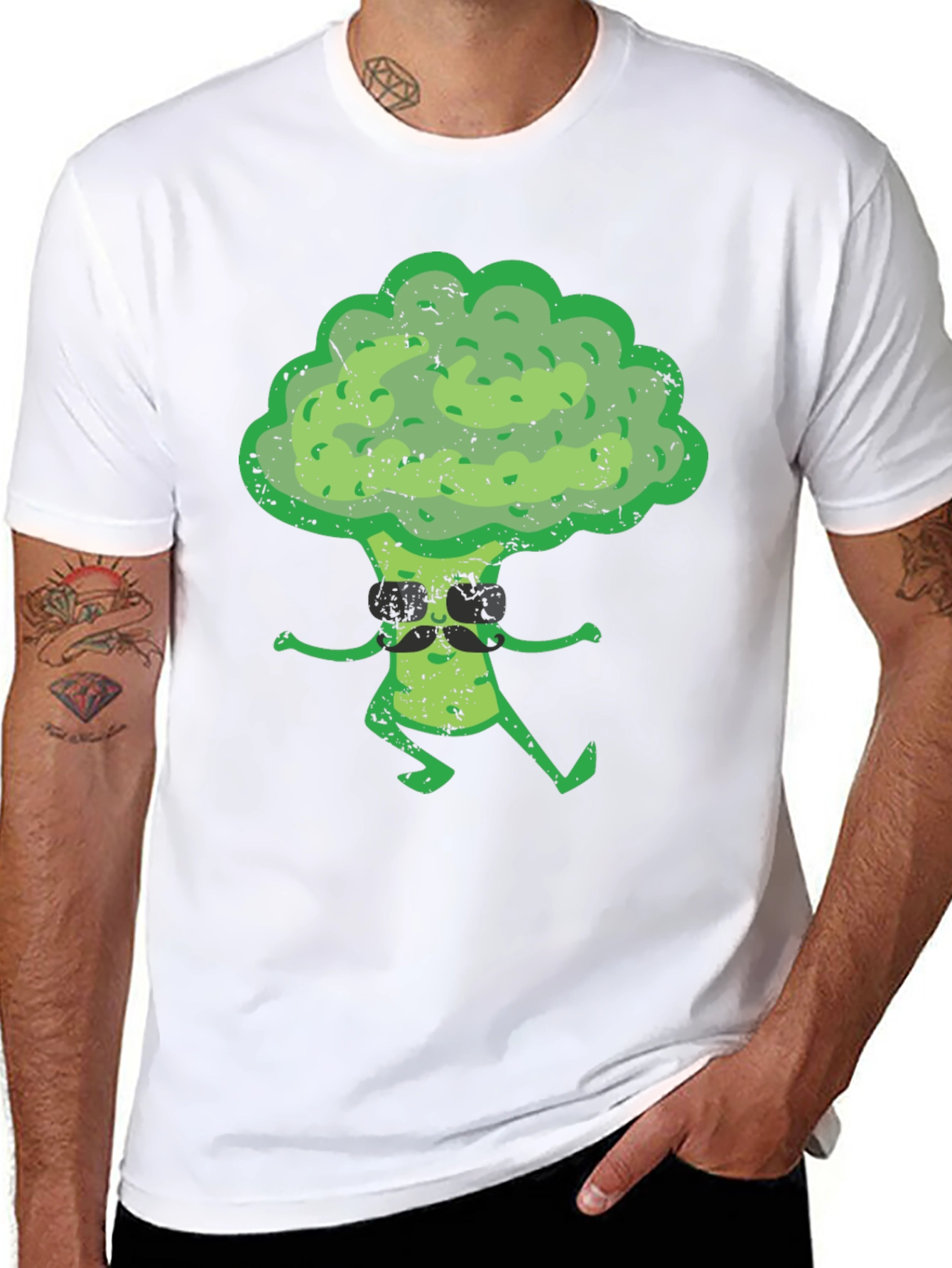 Cool Broccoli Graphic Tee - Black T-Shirt