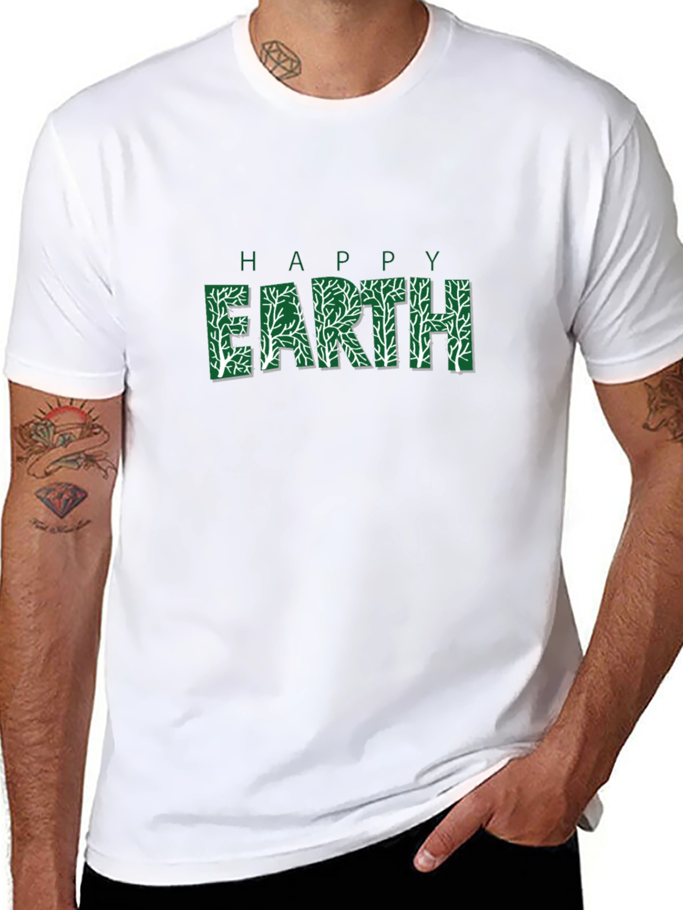Happy Earth Graphic Tee - Eco-Friendly Design