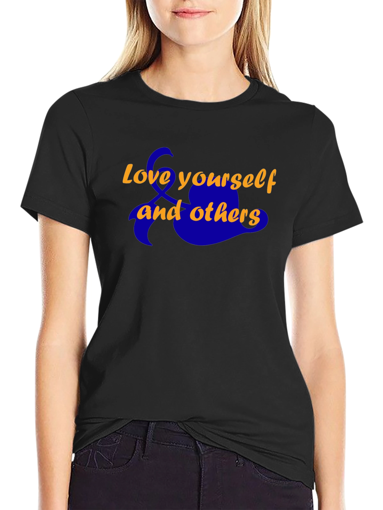 Love Yourself T-Shirt - Black Cotton Blend