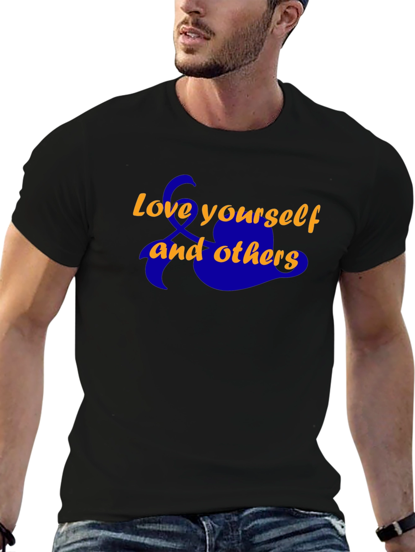 Love Yourself T-Shirt - Black Cotton Blend