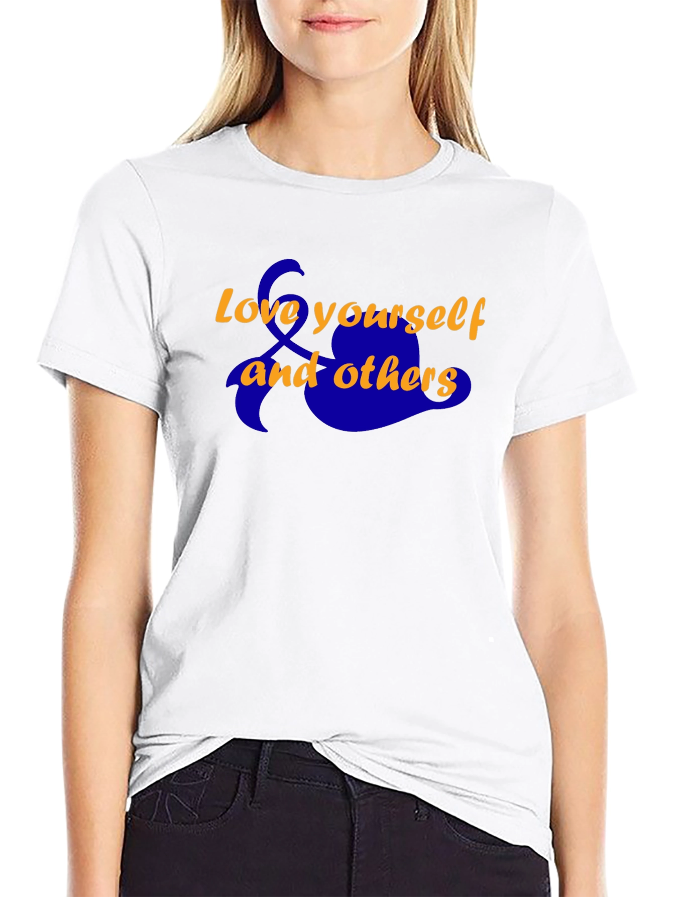 Love Yourself T-Shirt - Black Cotton Blend