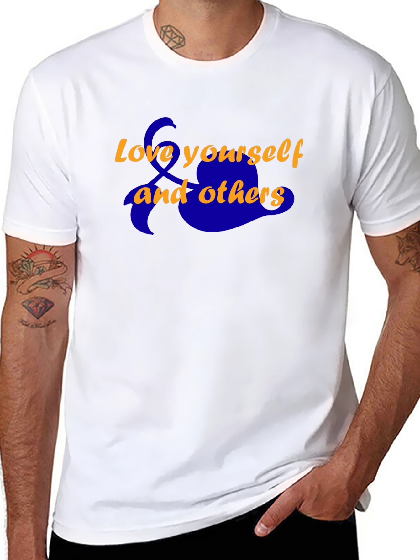 Love Yourself T-Shirt - Black Cotton Blend