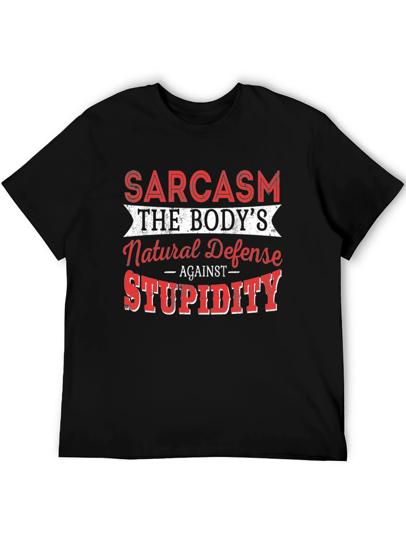 Sarcasm Natural Defense Graphic T-Shirt