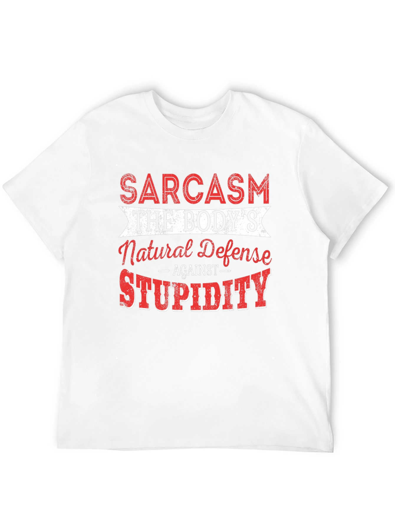 Sarcasm Natural Defense Graphic T-Shirt