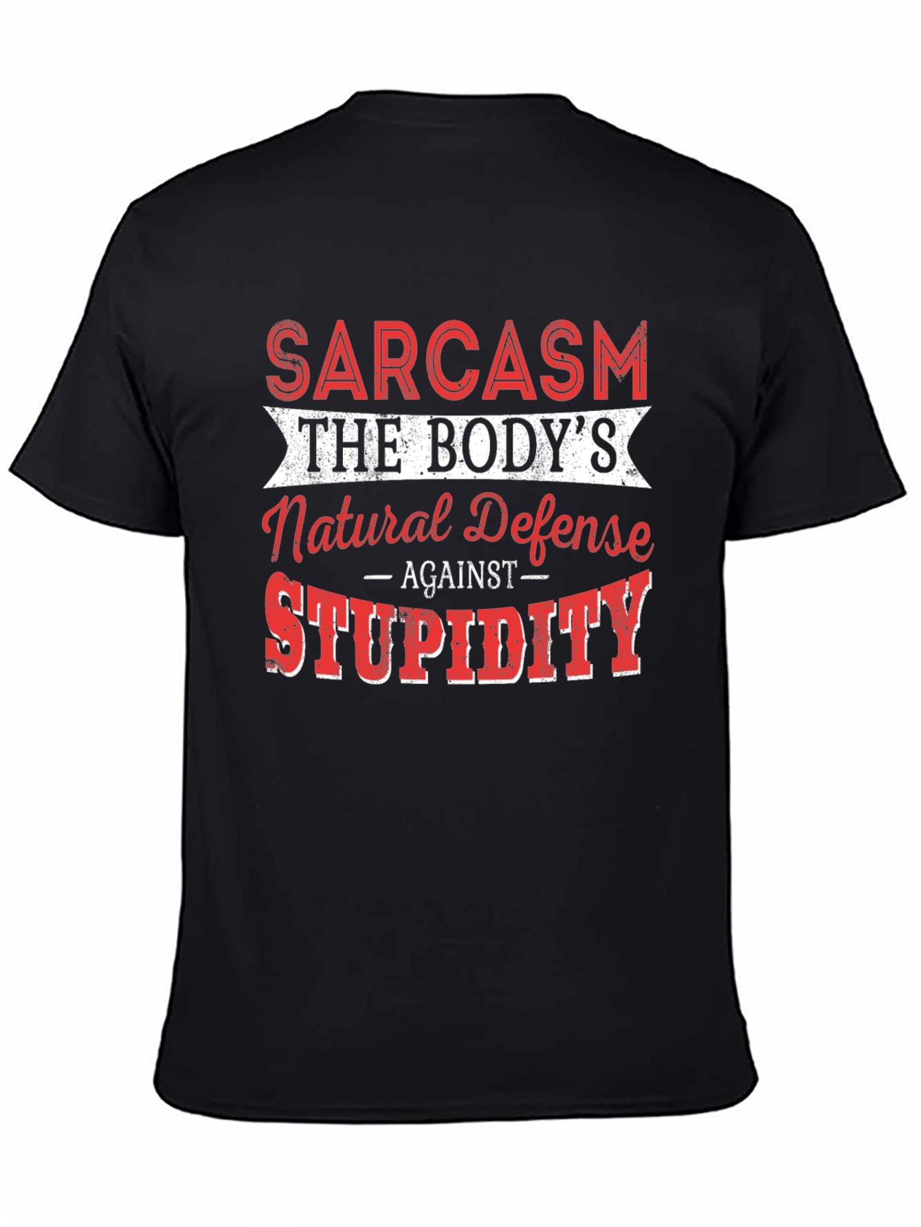 Sarcasm Natural Defense Graphic T-Shirt