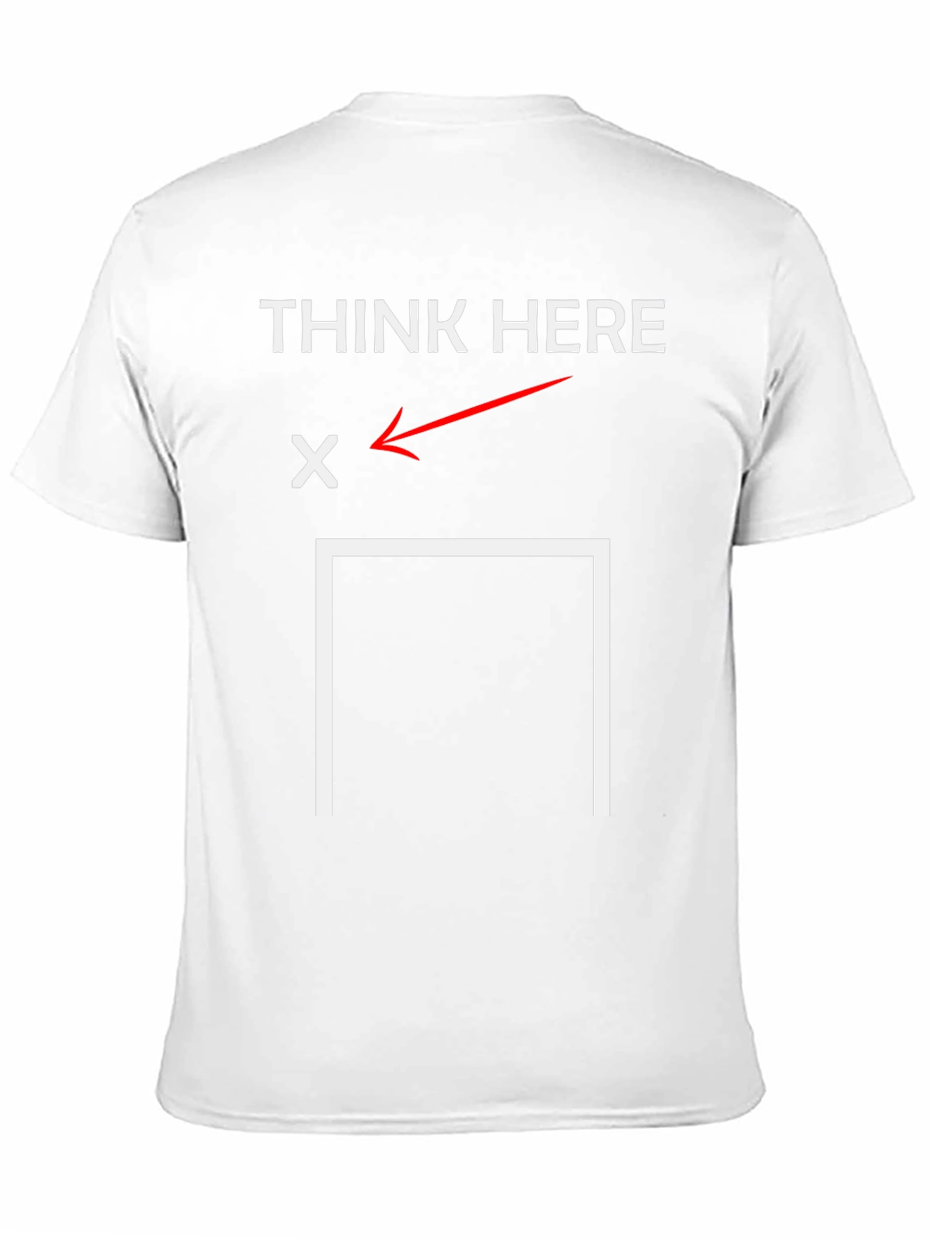 Think Here T-Shirt - Brain Teaser Graphic Tee