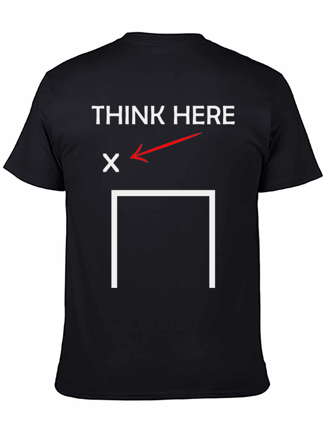 Think Here T-Shirt - Brain Teaser Graphic Tee