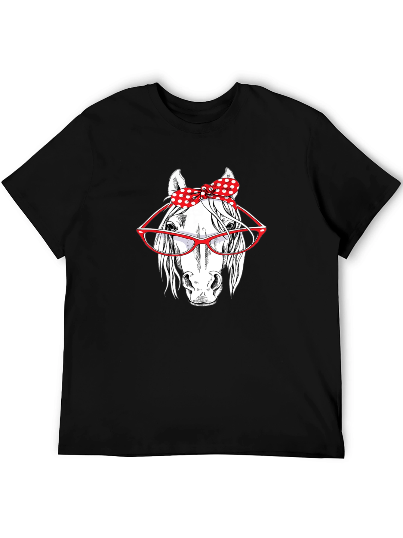 Horse with Glasses Graphic Tee