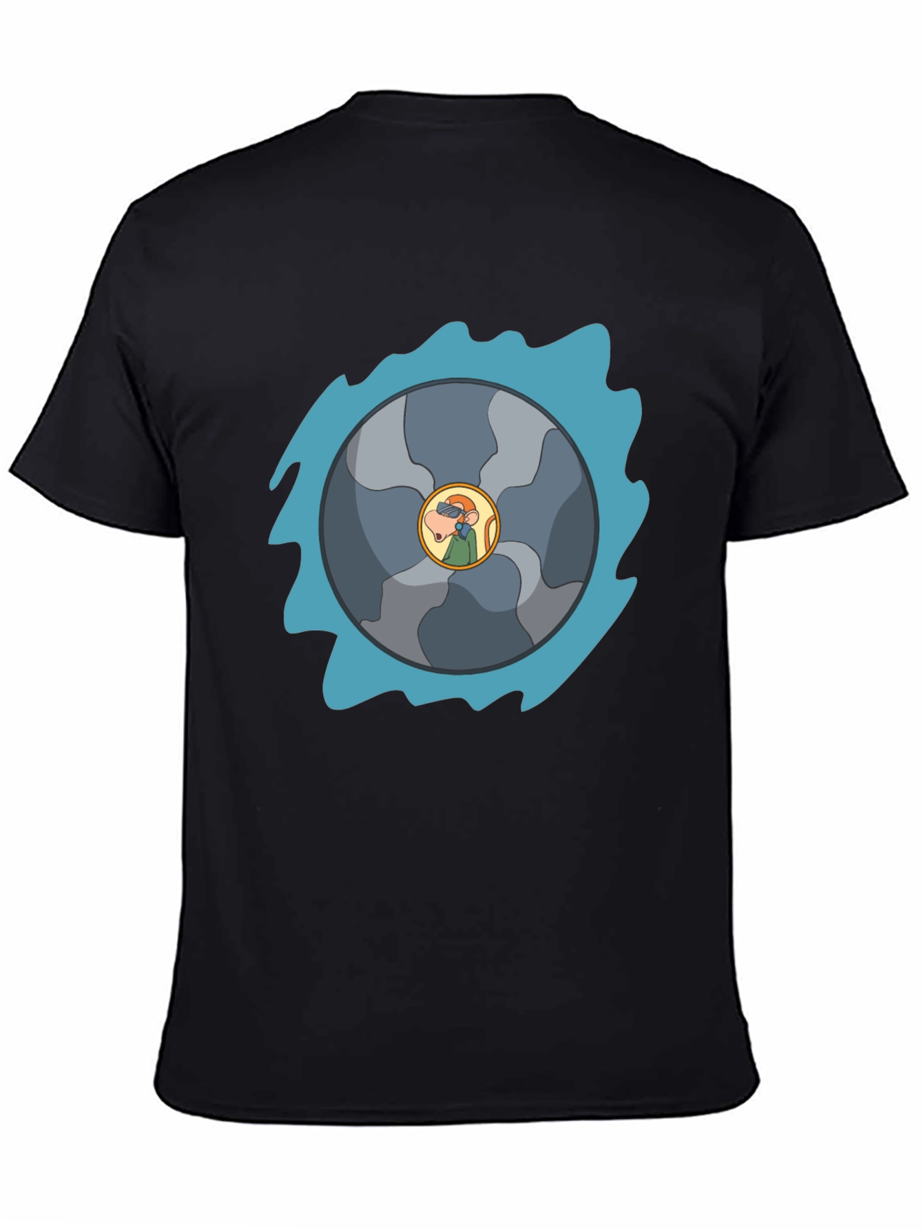 Funky Cartoon T-Shirt - Sawblade Graphic Tee
