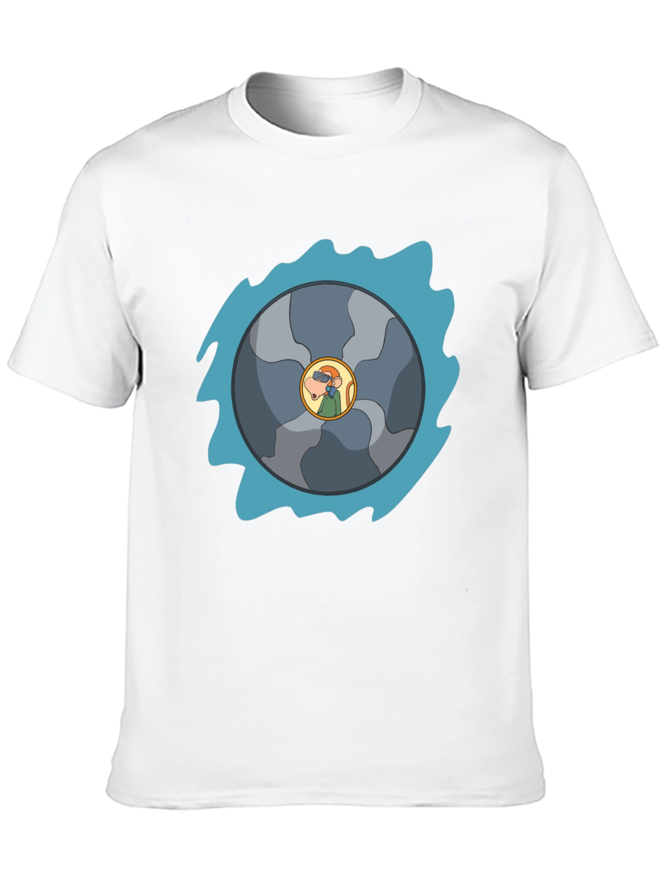 Funky Cartoon T-Shirt - Sawblade Graphic Tee