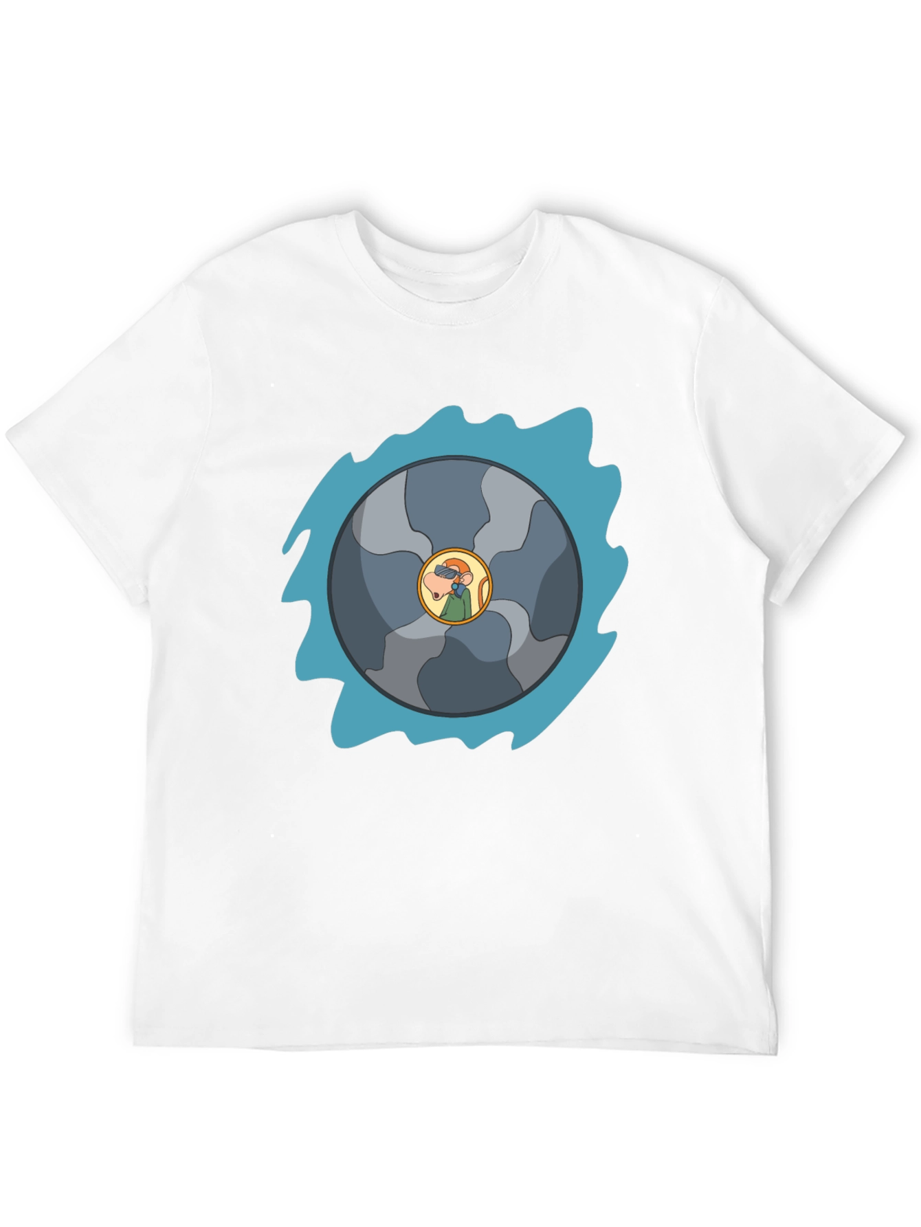 Funky Cartoon T-Shirt - Sawblade Graphic Tee