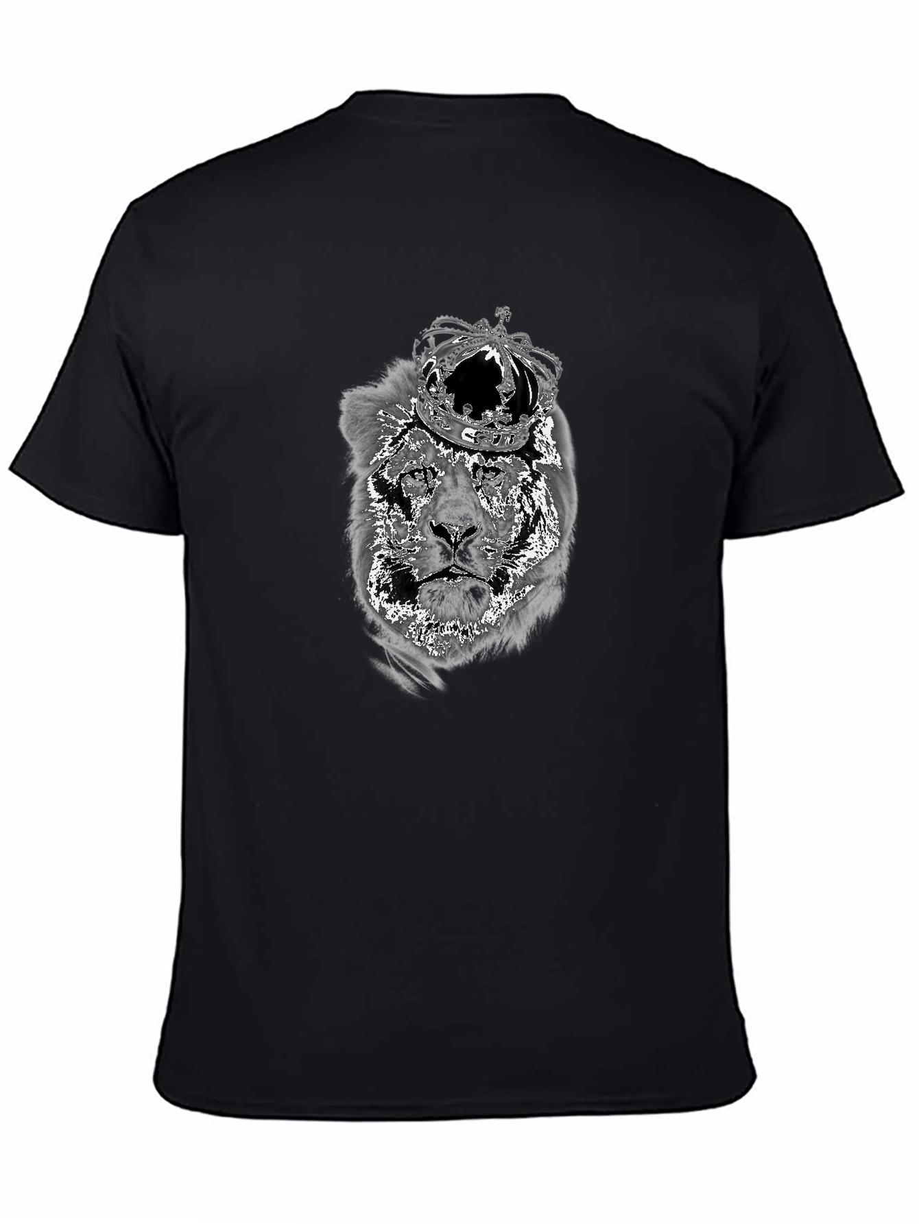 Lion King Graphic Tee - Black Cotton Blend Shirt