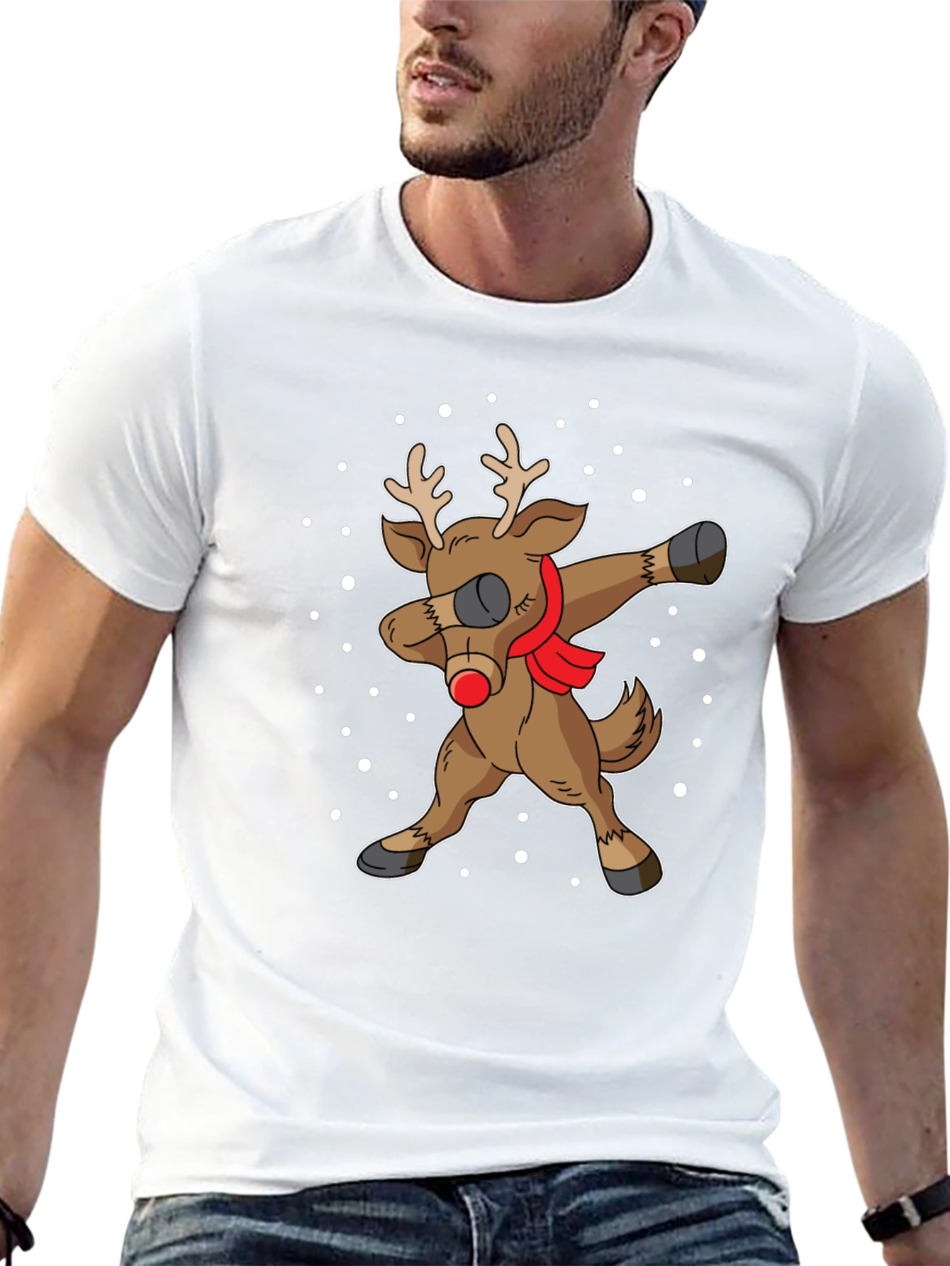 Dabbing Reindeer Christmas T-Shirt