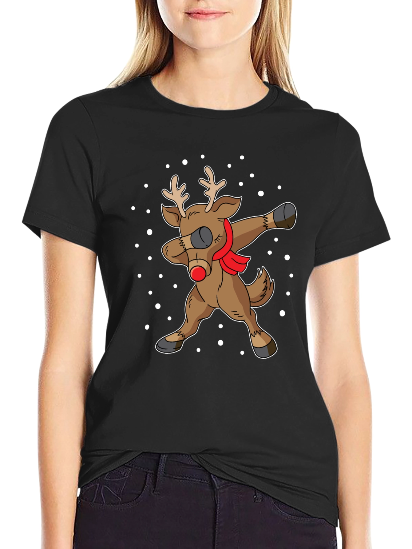 Dabbing Reindeer Christmas T-Shirt
