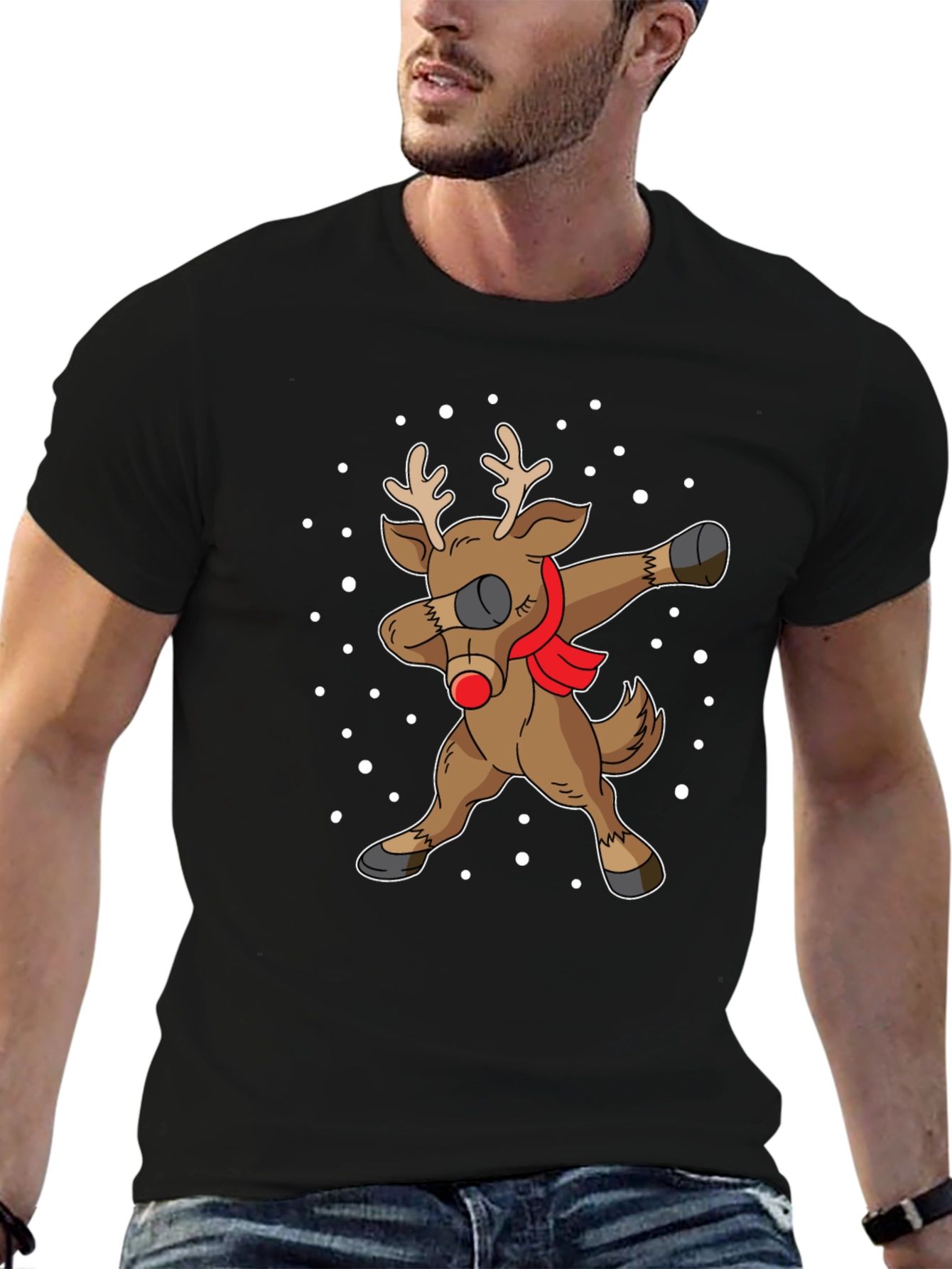 Dabbing Reindeer Christmas T-Shirt