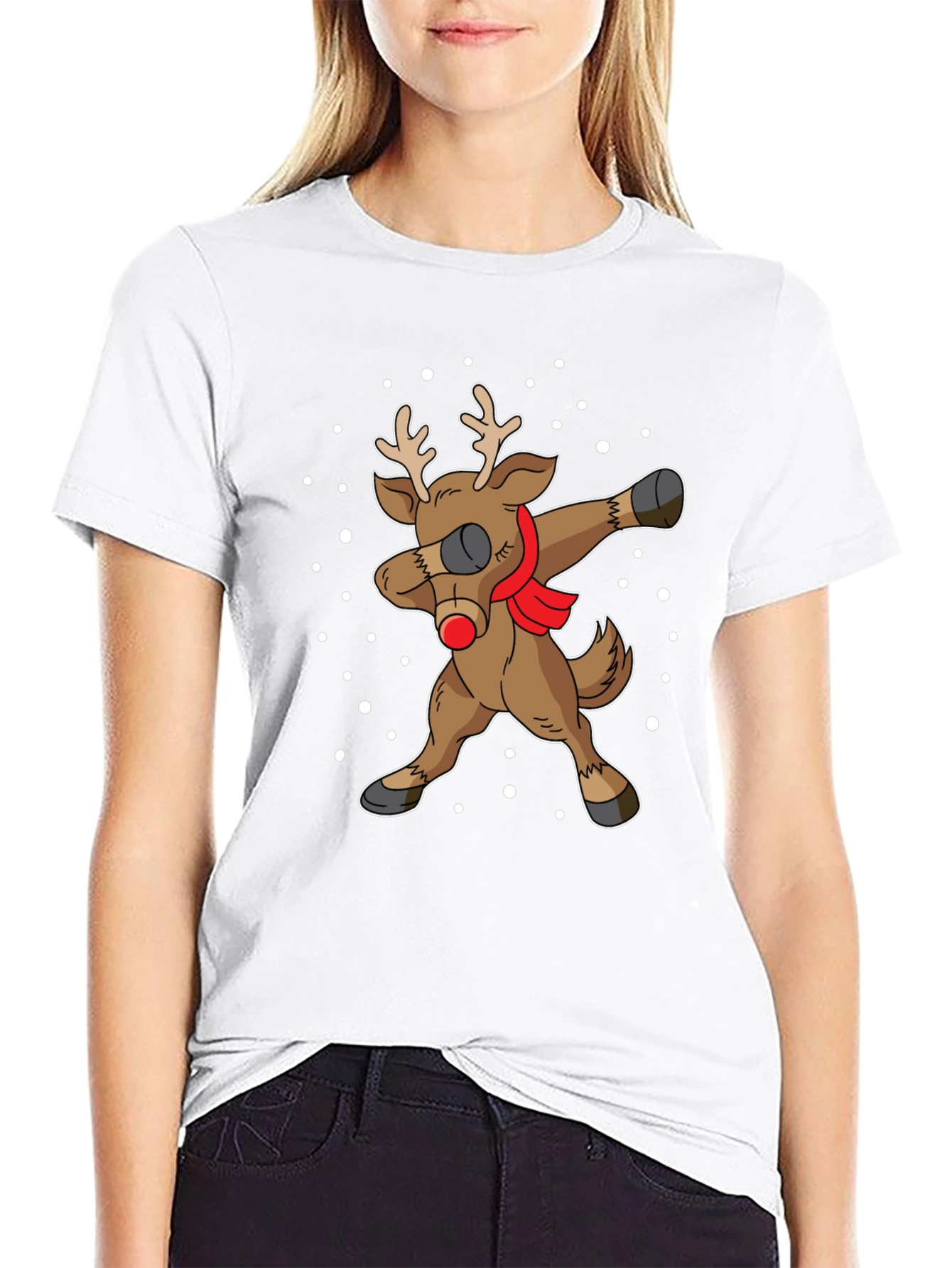 Dabbing Reindeer Christmas T-Shirt