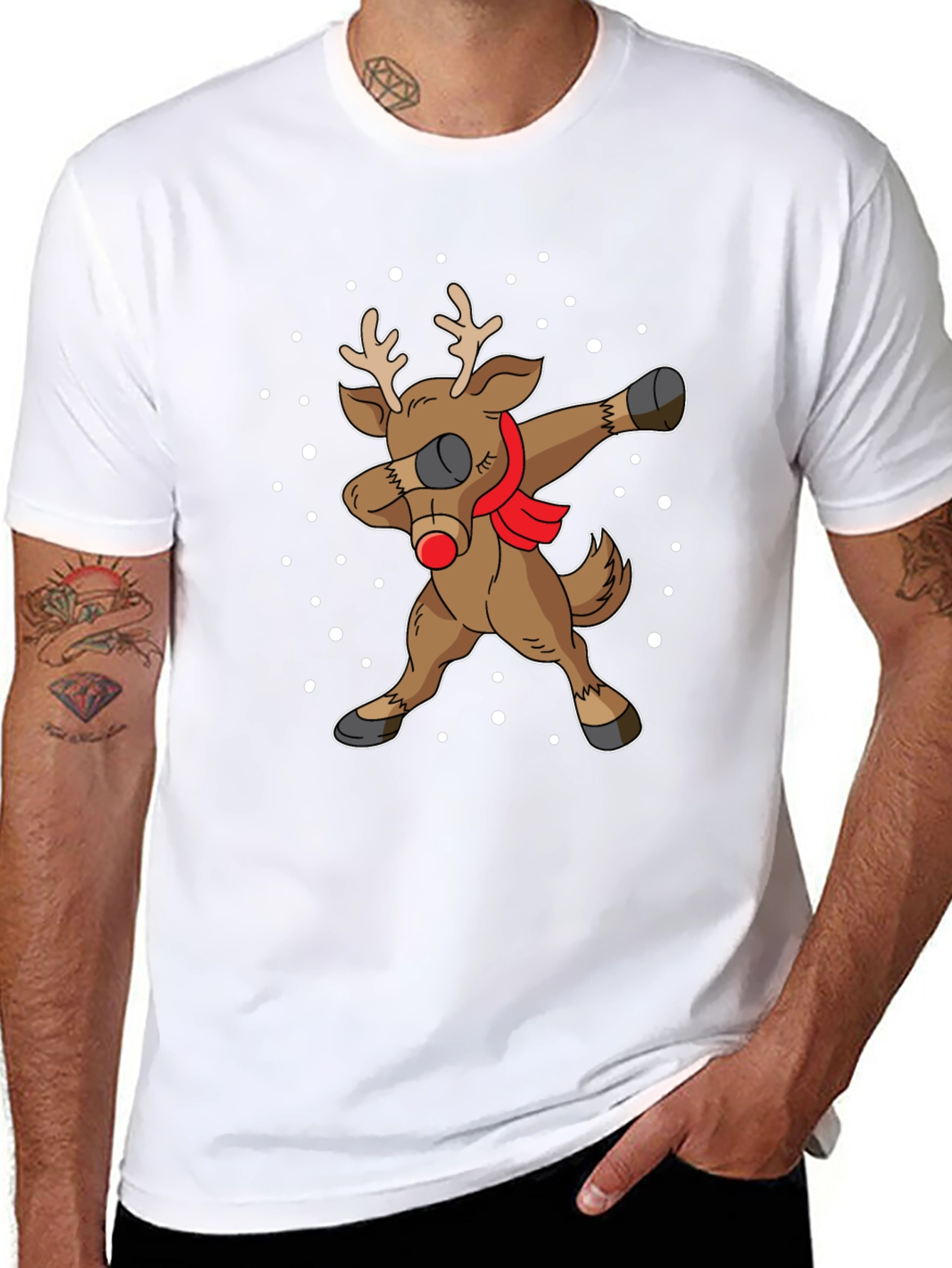 Dabbing Reindeer Christmas T-Shirt