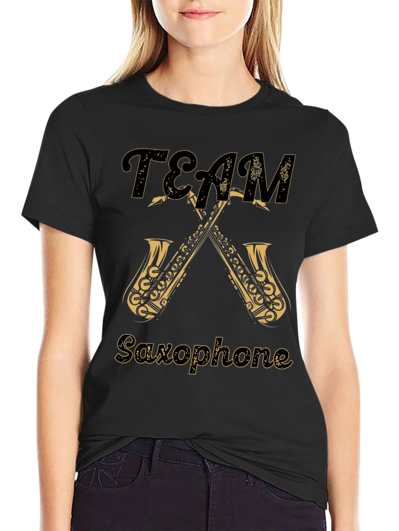 Team Saxophone T-Shirt - Musical Instrument Tee