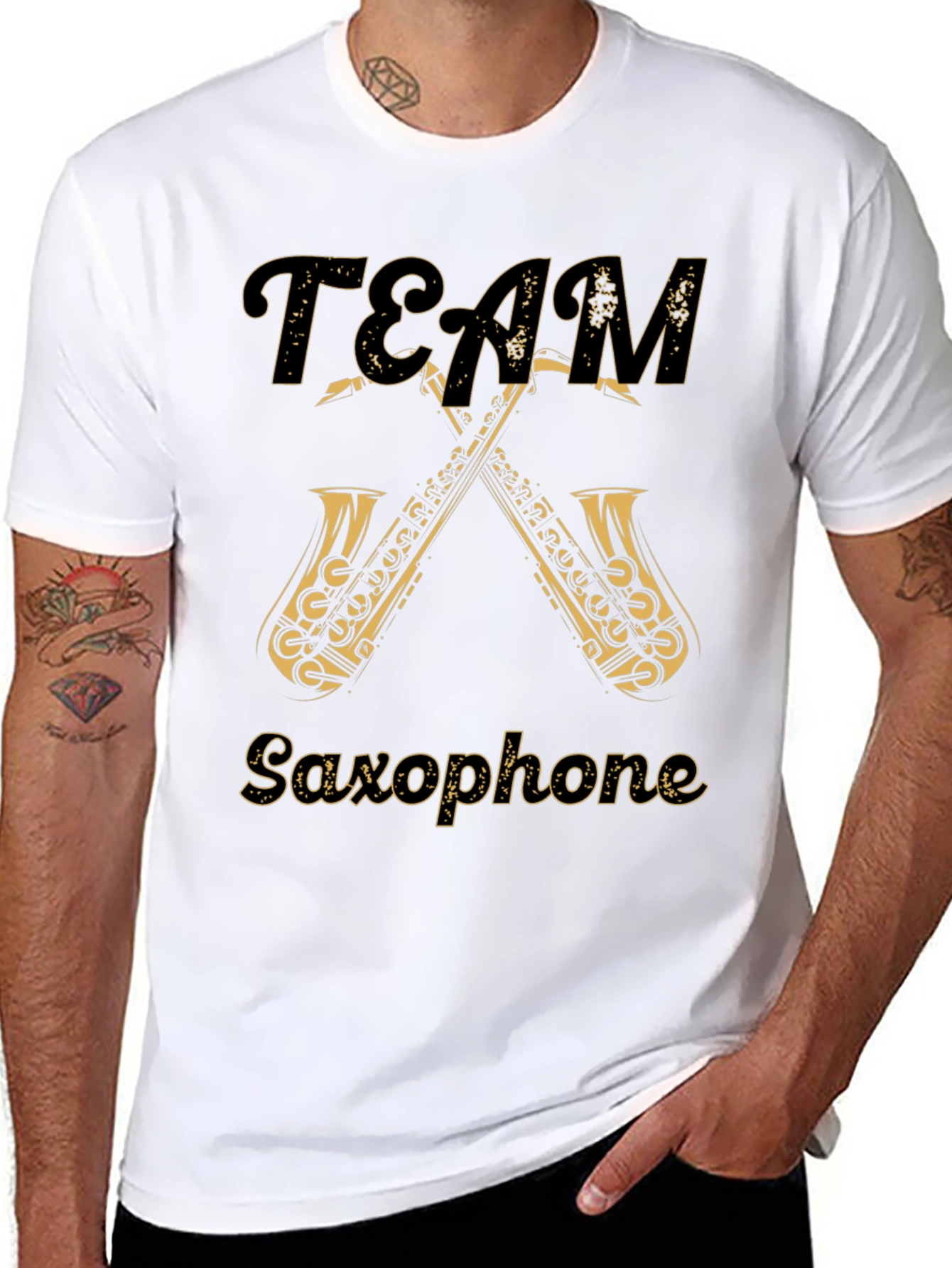 Team Saxophone T-Shirt - Musical Instrument Tee