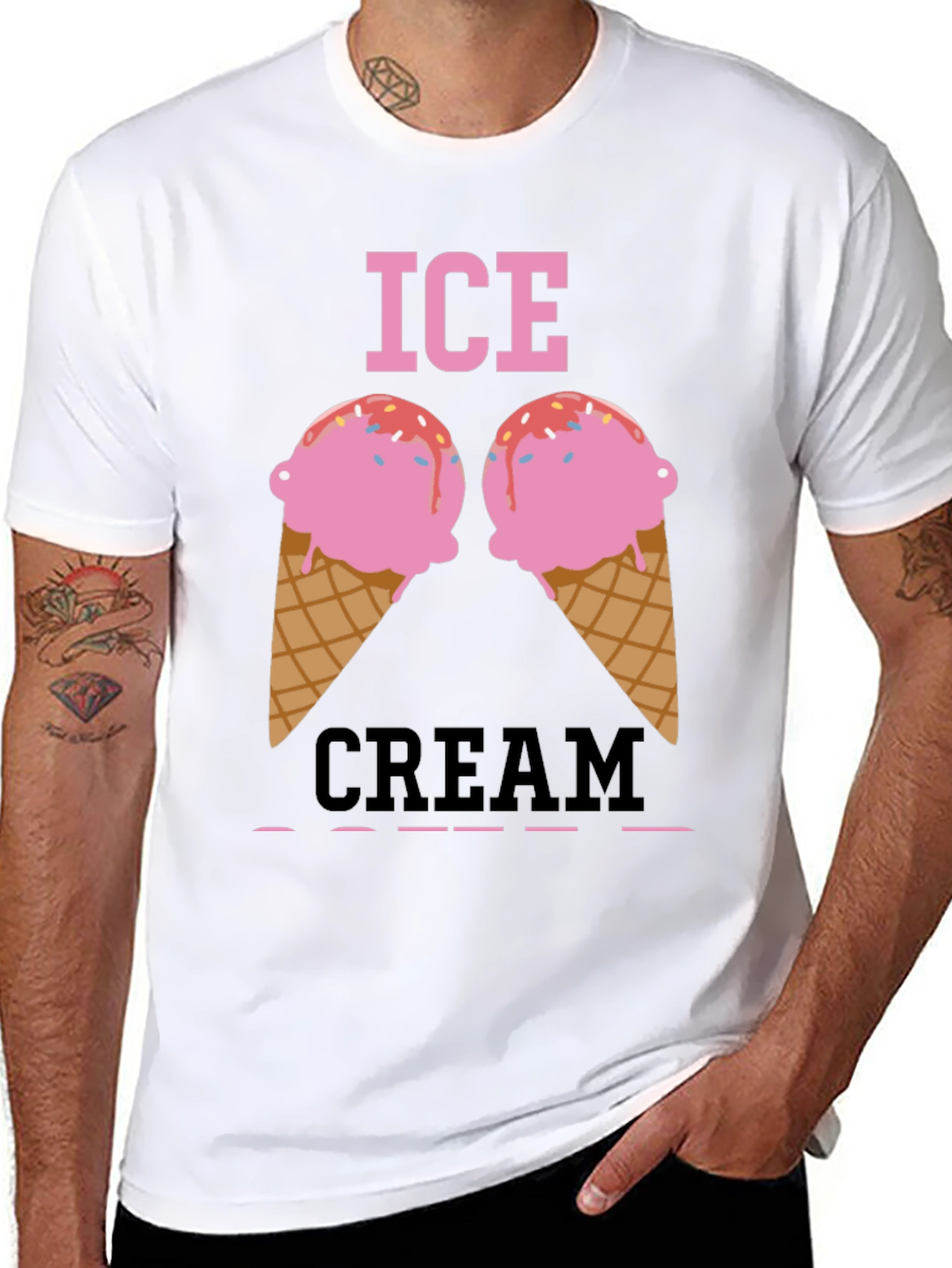 Ice Cream Graphic Tee - Funny Dessert T-Shirt