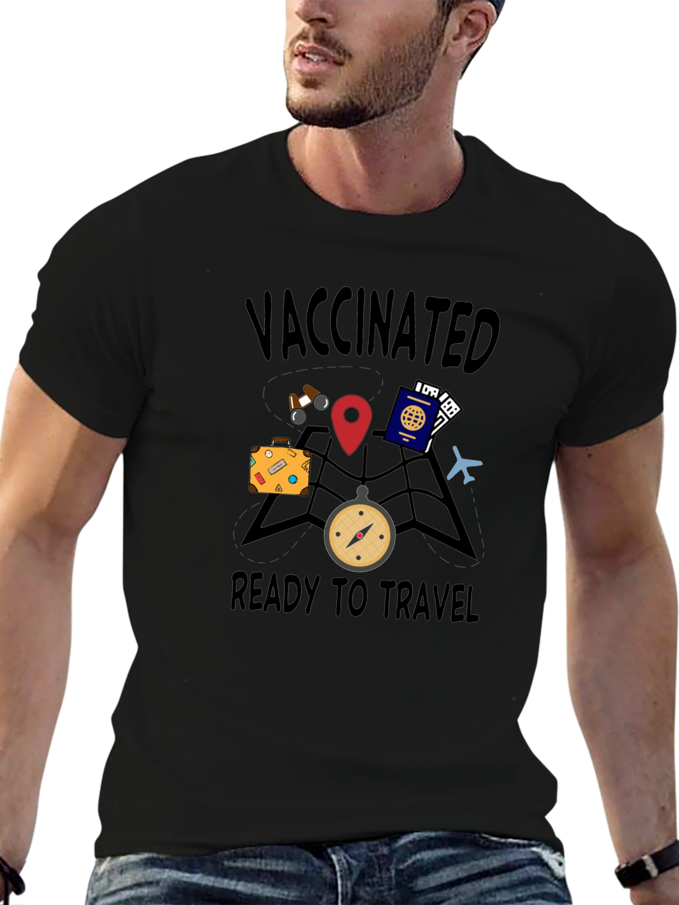 Vaccinated Ready to Travel Graphic Tee