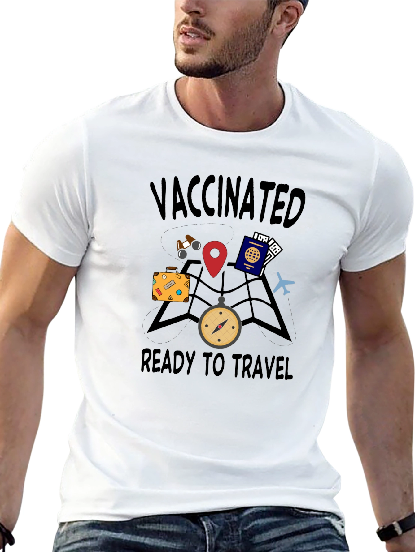 Vaccinated Ready to Travel Graphic Tee
