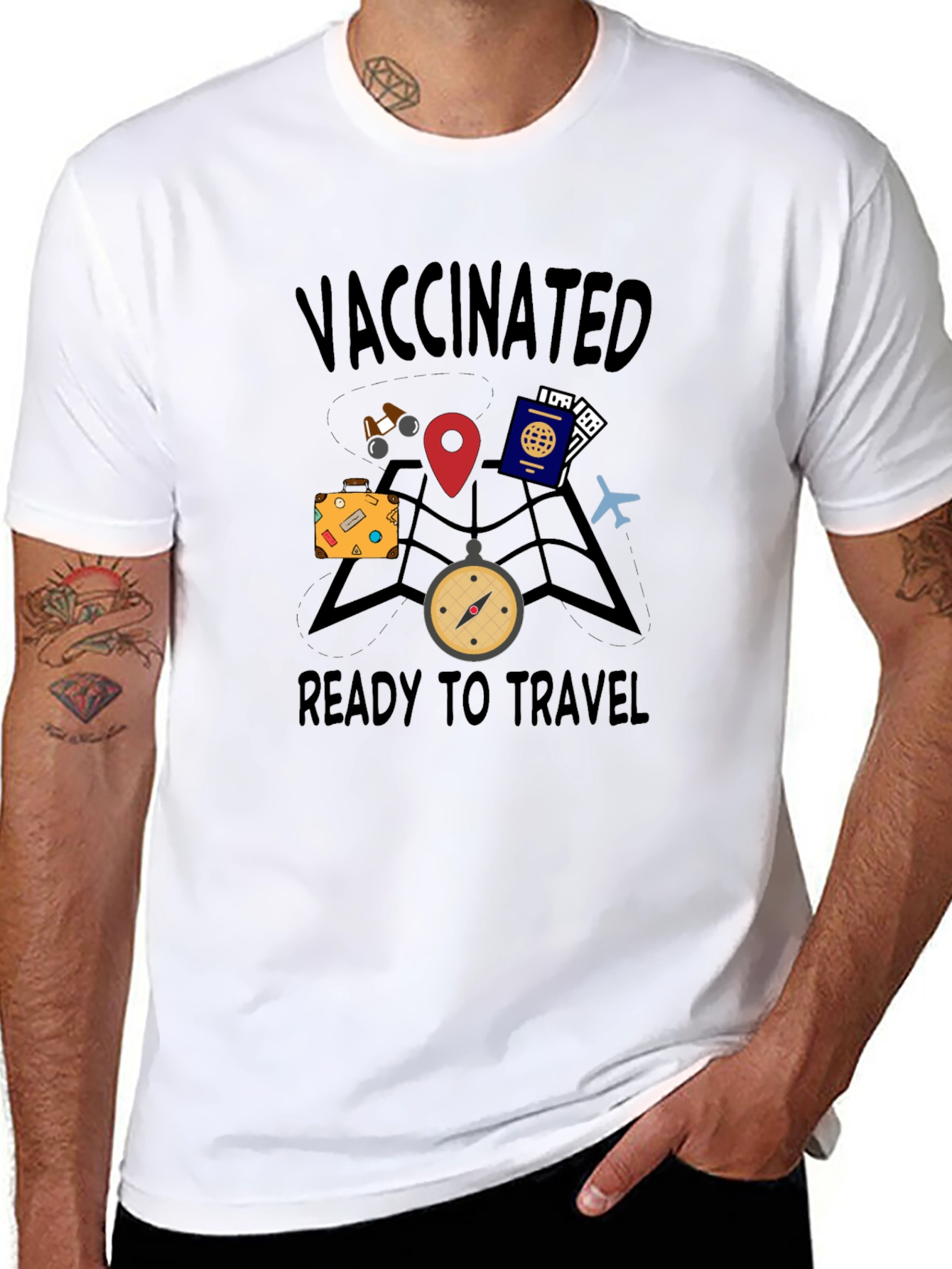 Vaccinated Ready to Travel Graphic Tee