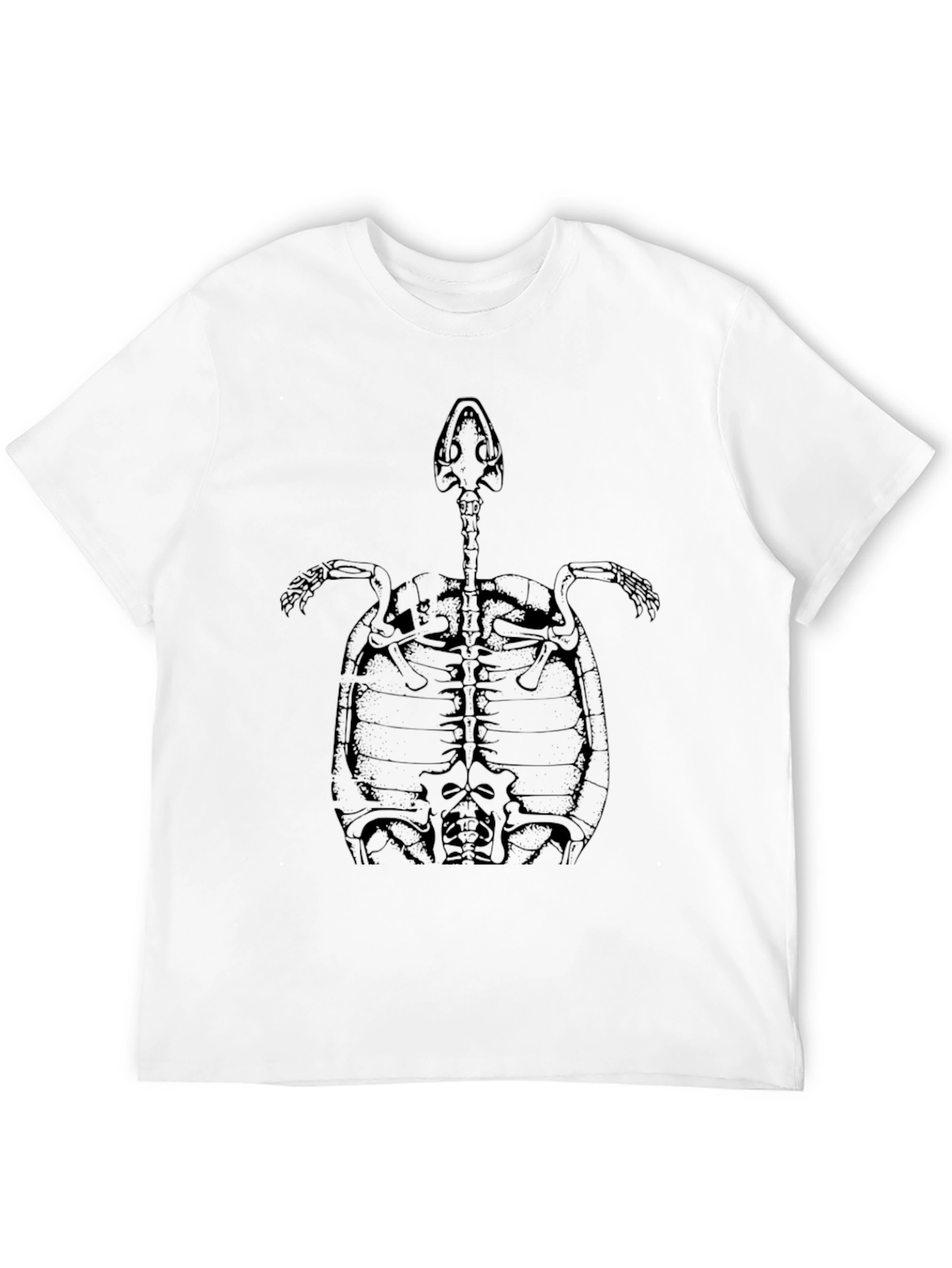 Turtle Skeleton Graphic Tee - Black Unisex T-Shirt
