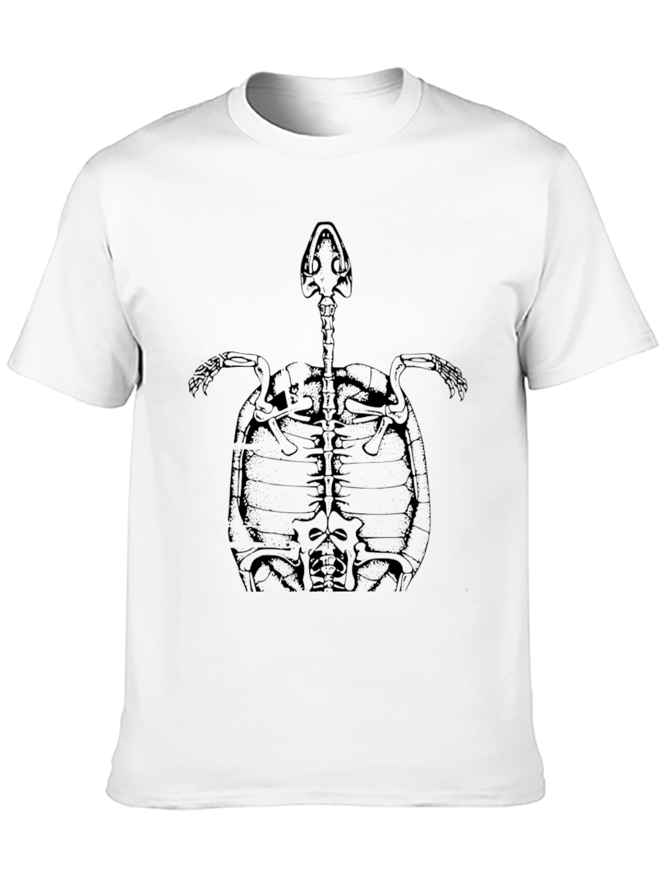 Turtle Skeleton Graphic Tee - Black Unisex T-Shirt