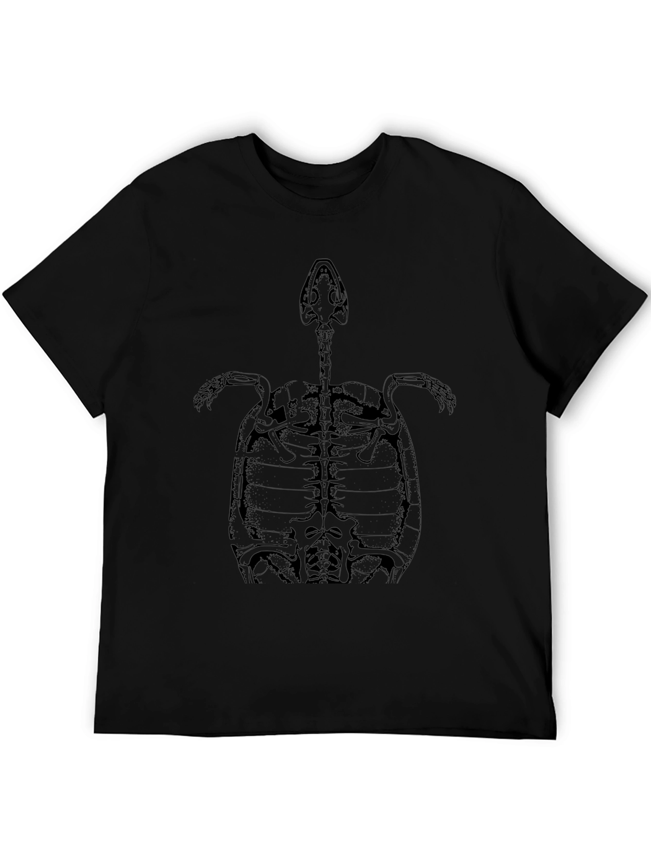 Turtle Skeleton Graphic Tee - Black Unisex T-Shirt